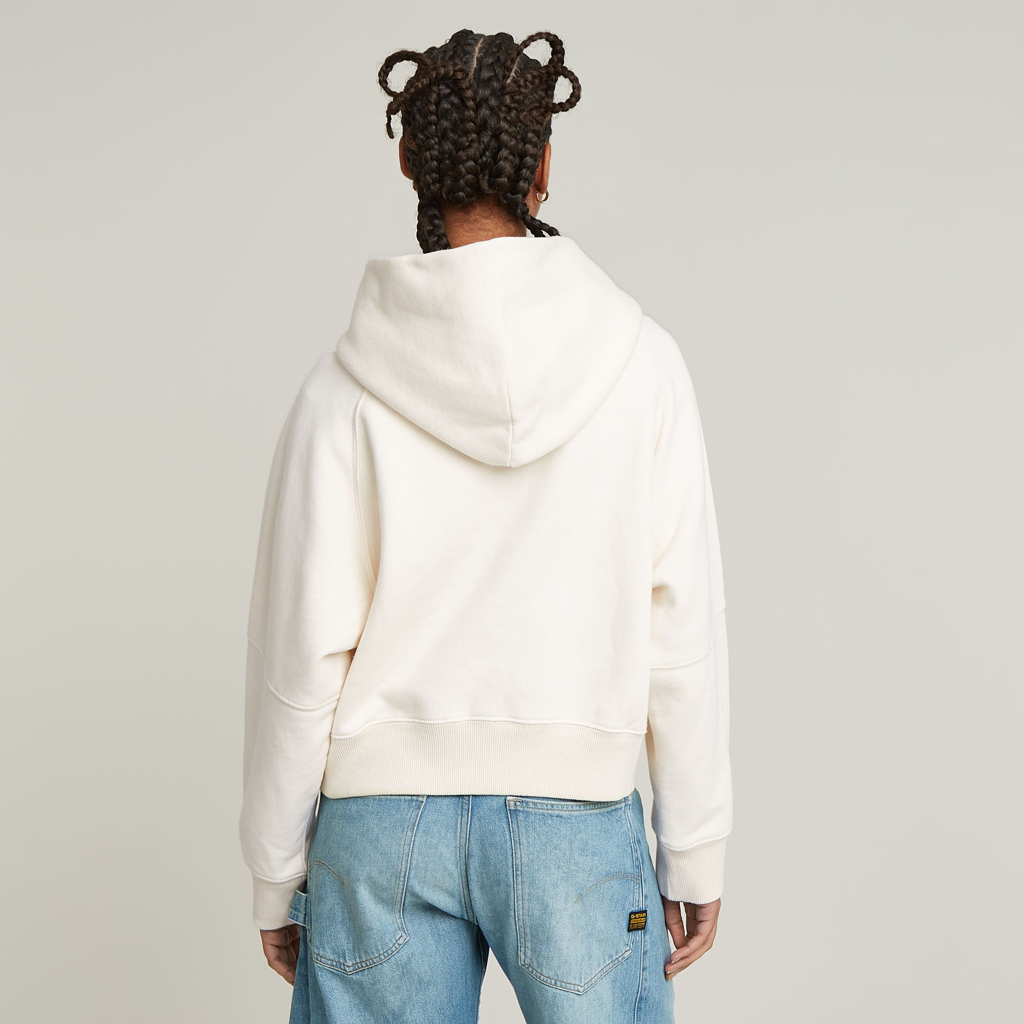 G-Star RAW Embossed Oversized Hoodie Wit Dames