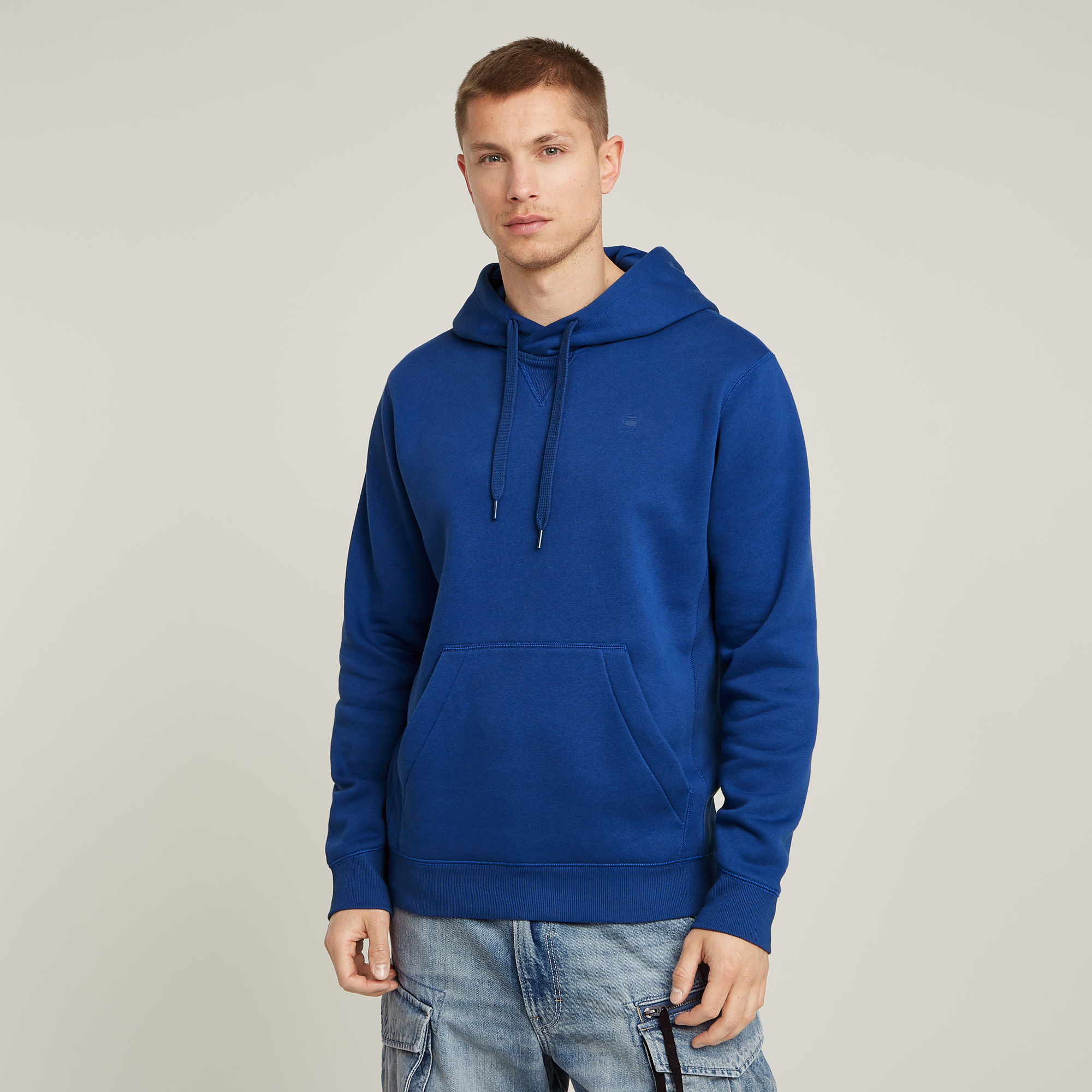 Premium Core Hooded Sweatshirt - Mittelblau - Herren