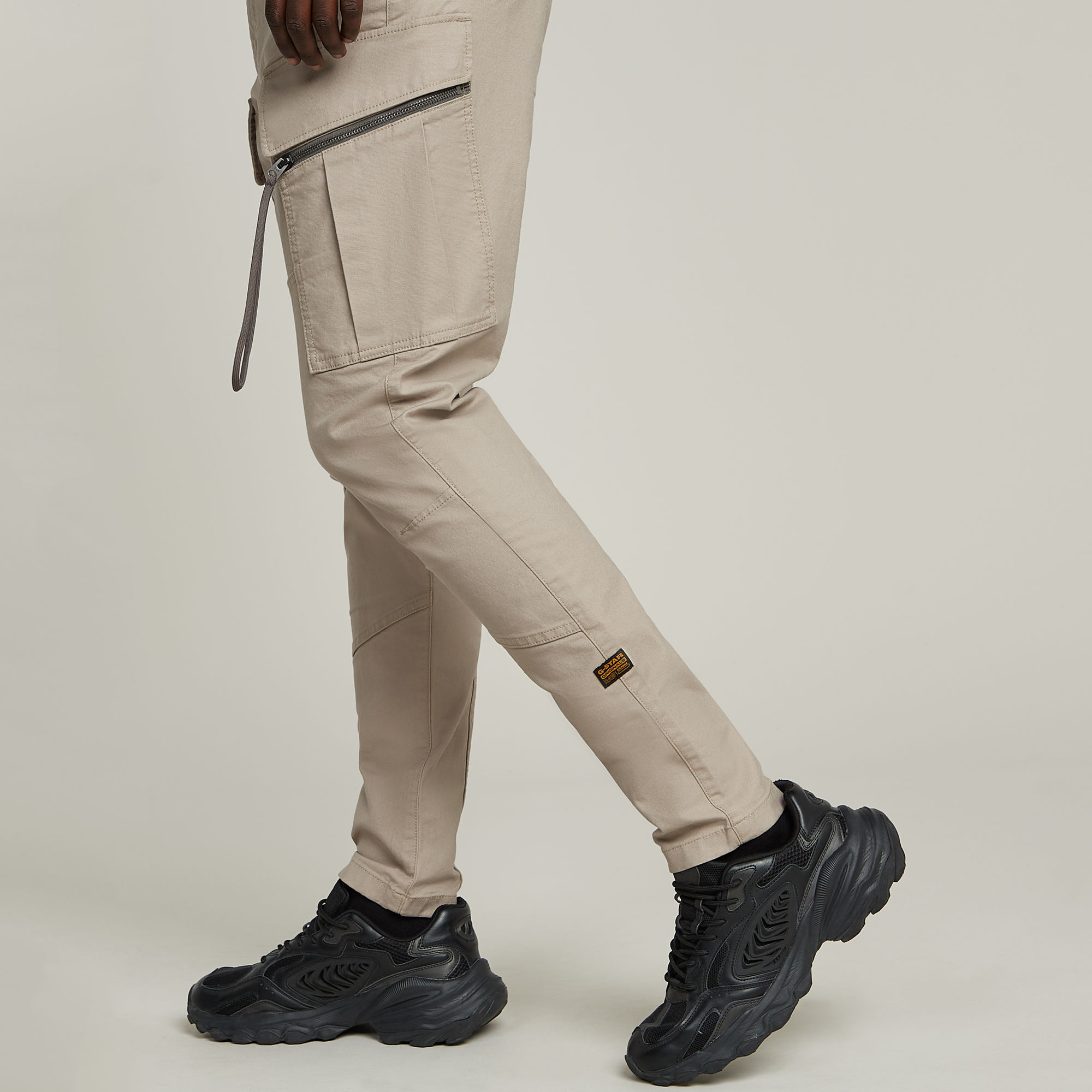 G-Star RAW Zip Pocket 3D Skinny Cargo Broek 2.0 Beige Heren