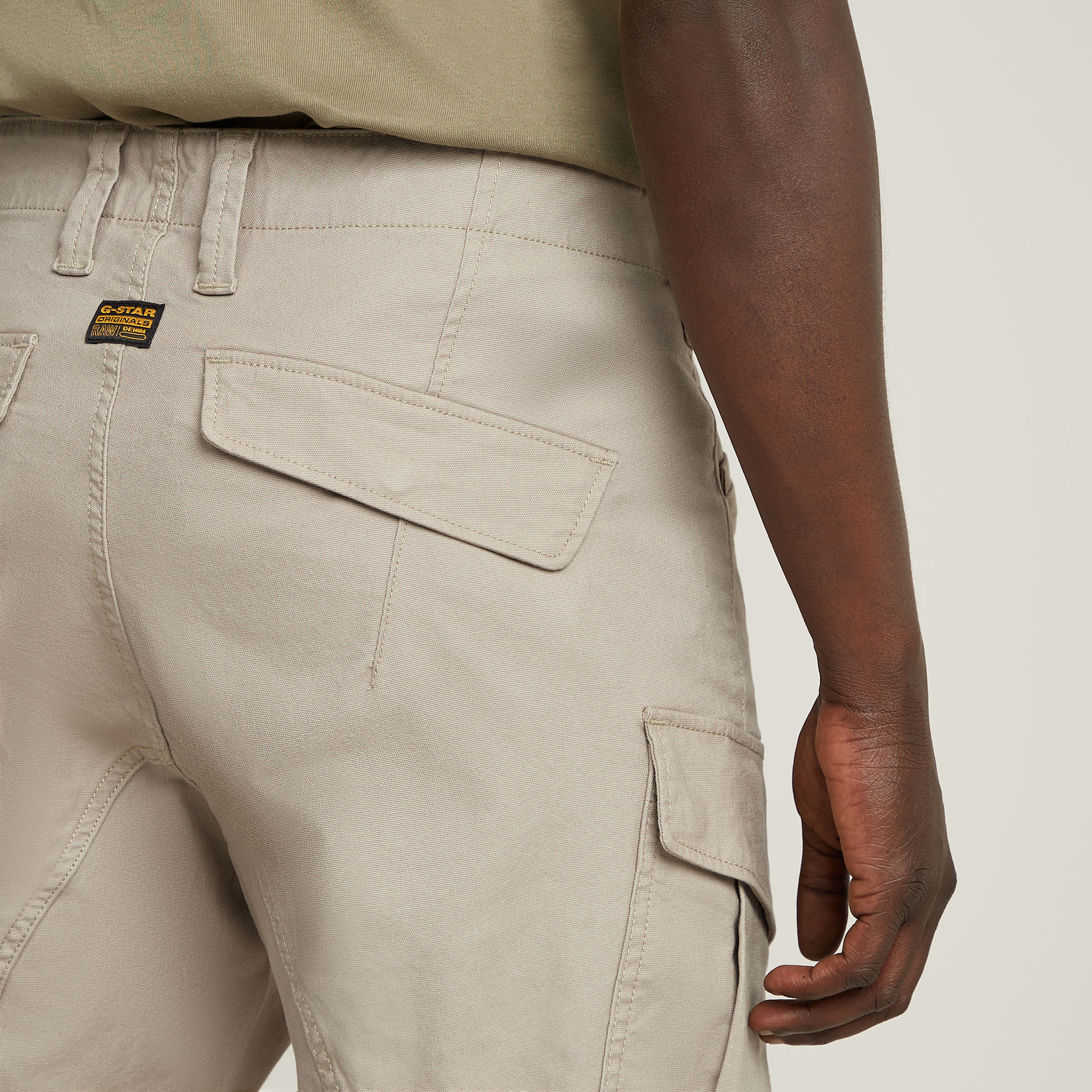 G-Star RAW Zip Pocket 3D Skinny Cargo Broek 2.0 Beige Heren
