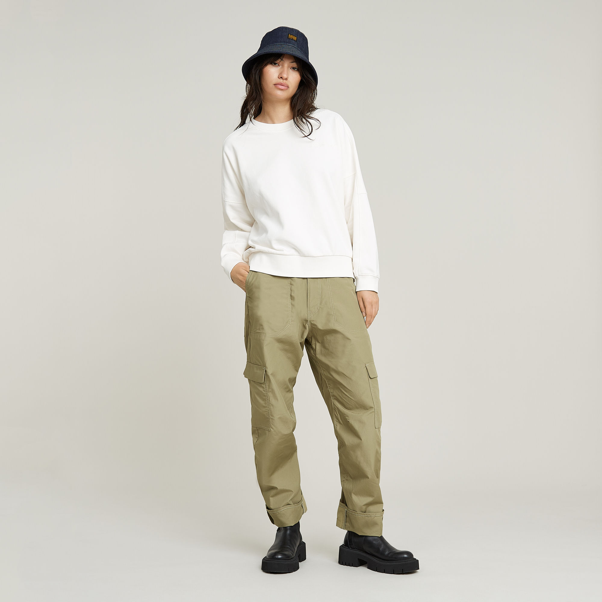 G-Star RAW Cargo 3D Boyfriend Broek Groen Dames