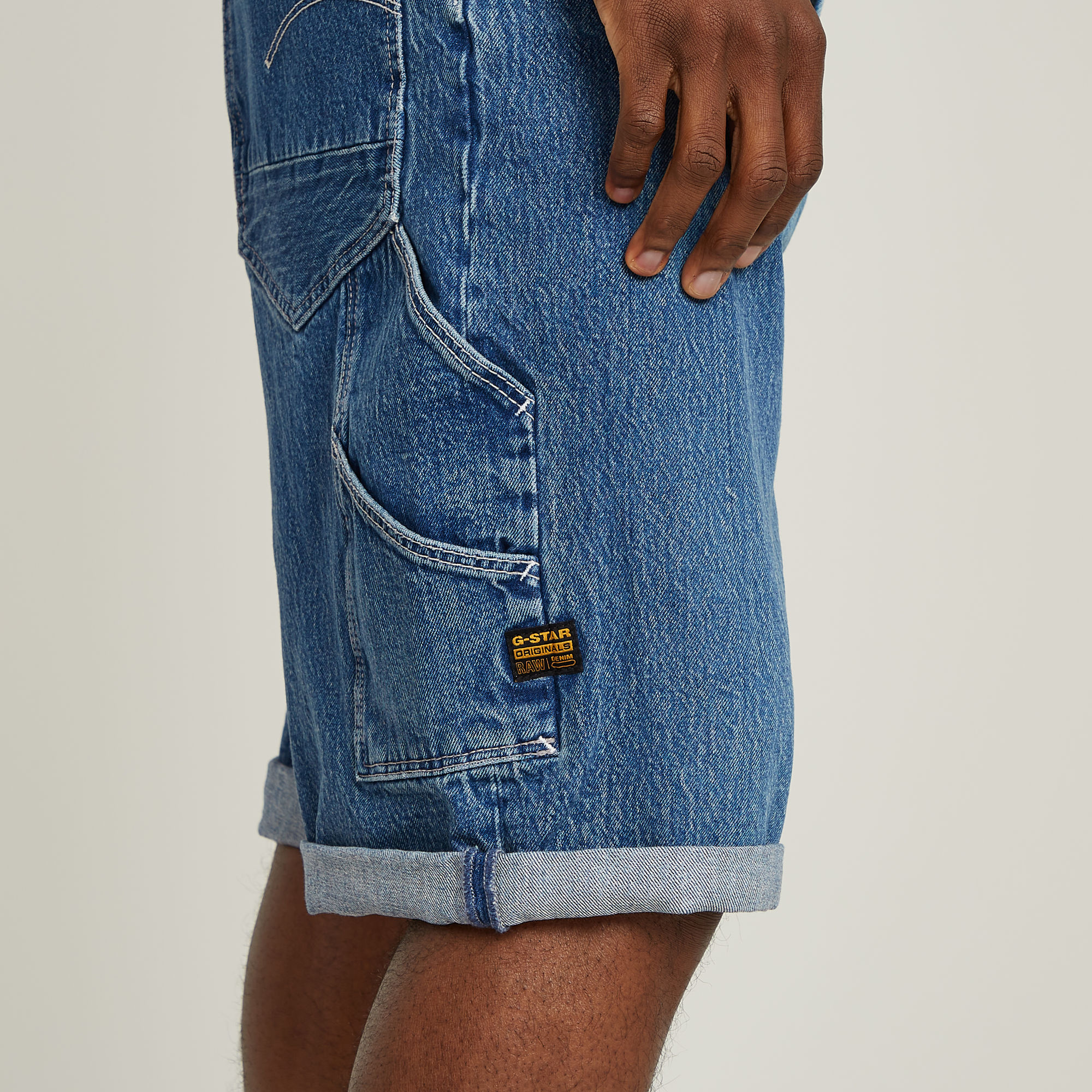 G-Star RAW Bam Logger Short Midden blauw Heren