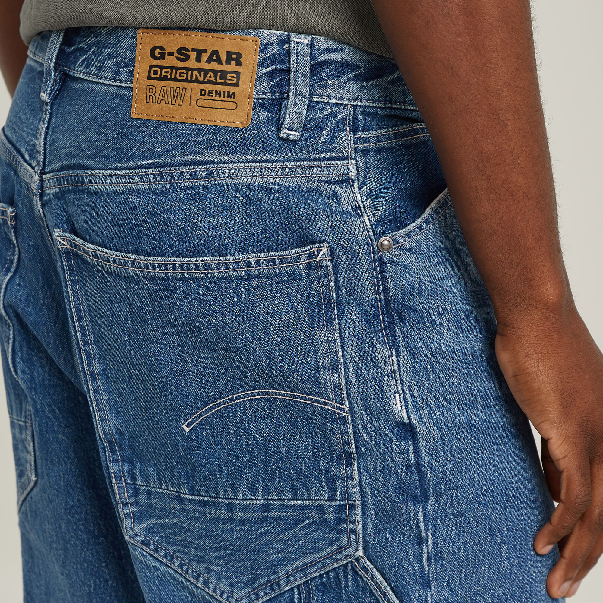G-Star RAW Bam Logger Short Midden blauw Heren