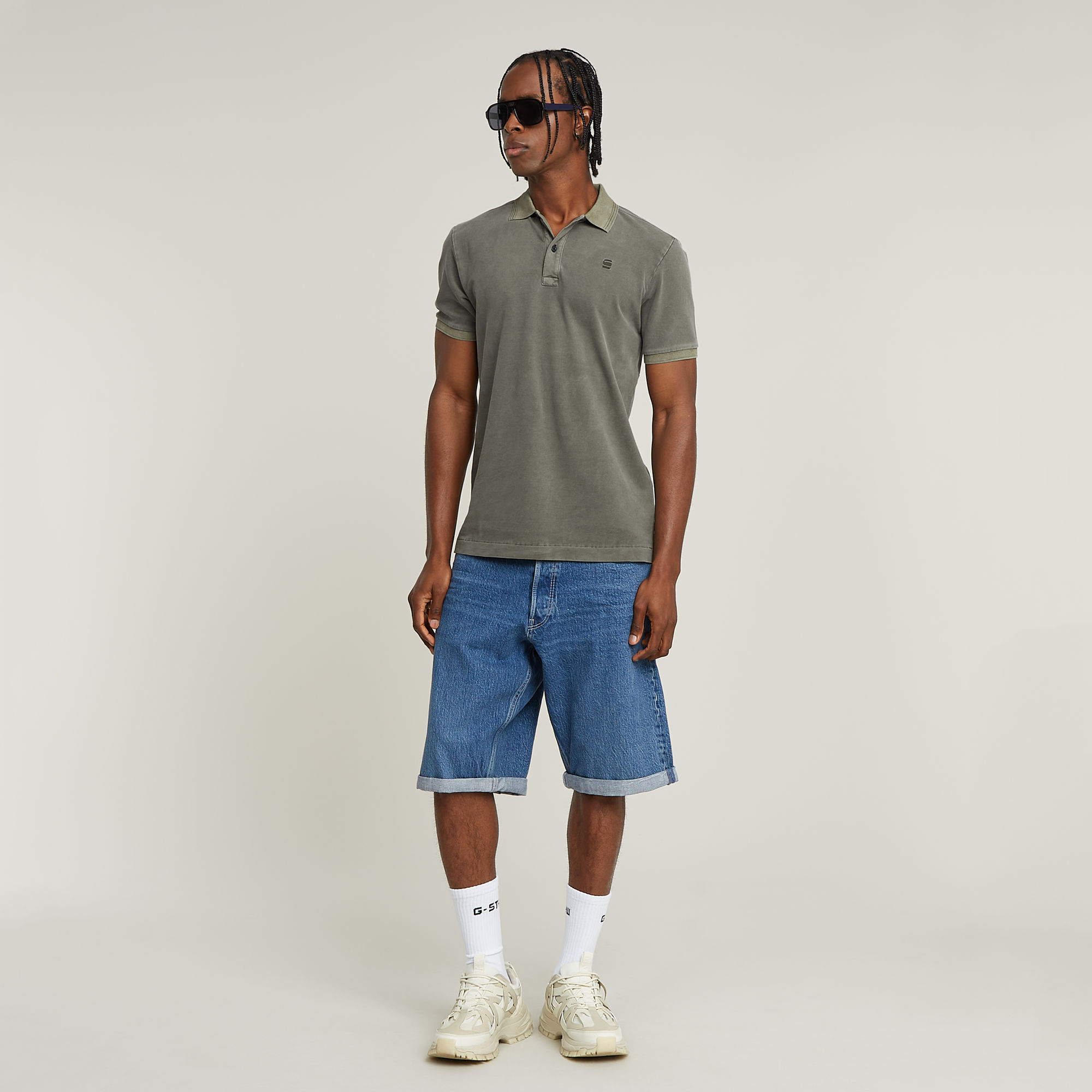 G-Star RAW Bam Logger Short Midden blauw Heren