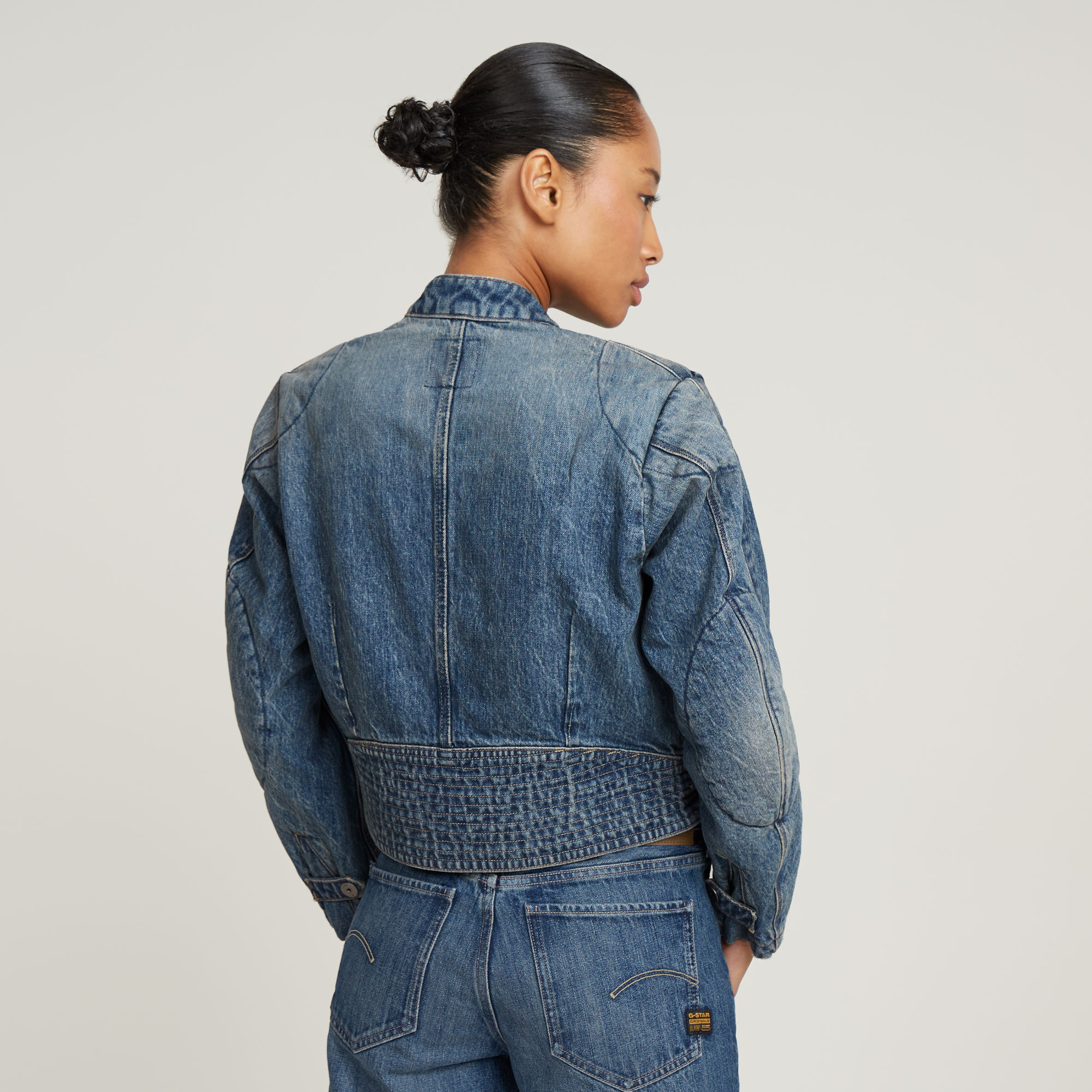 G-Star RAW Short Moto Jack Midden blauw Dames