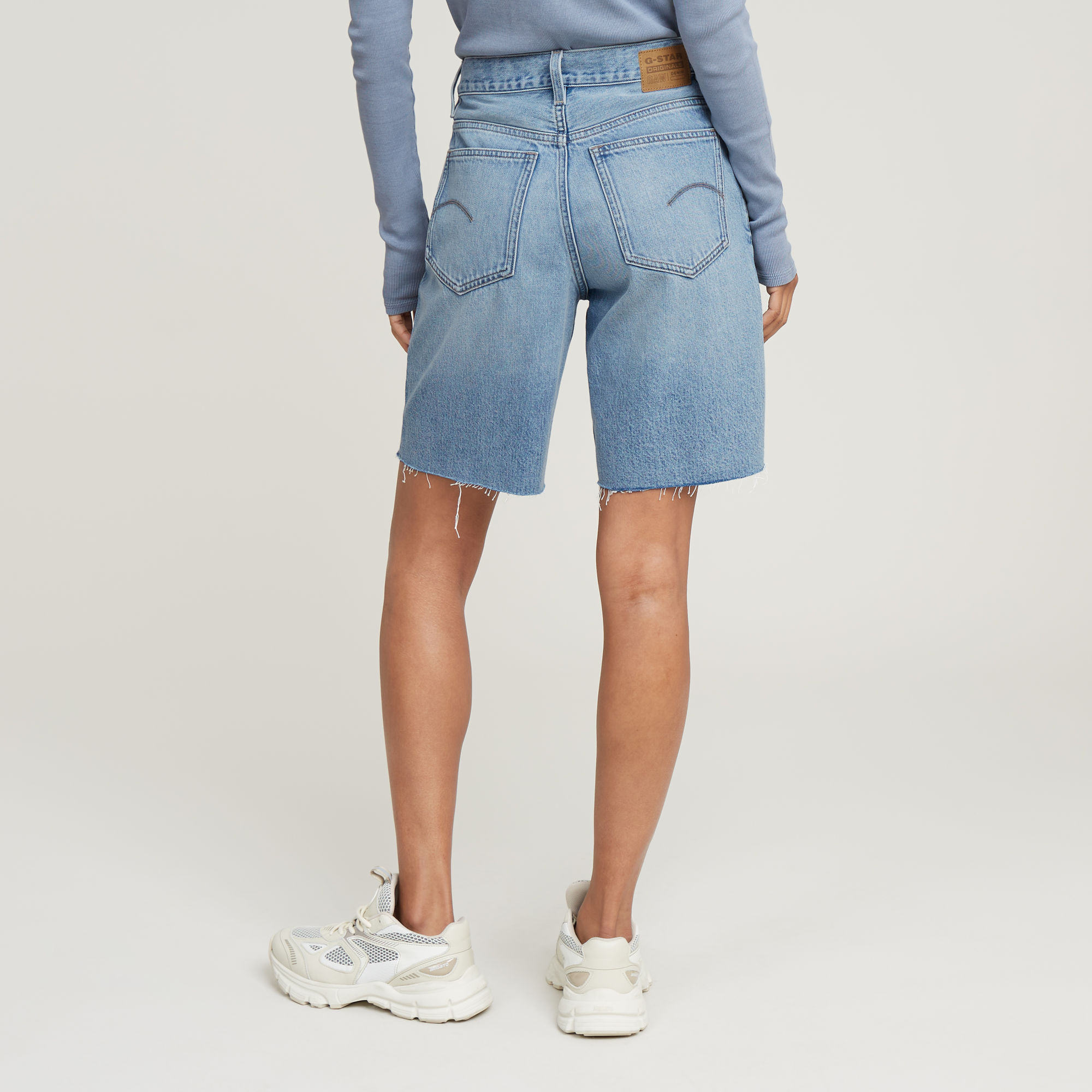 G-Star RAW Viktoria Bermuda Short Raw Edge Lichtblauw Dames