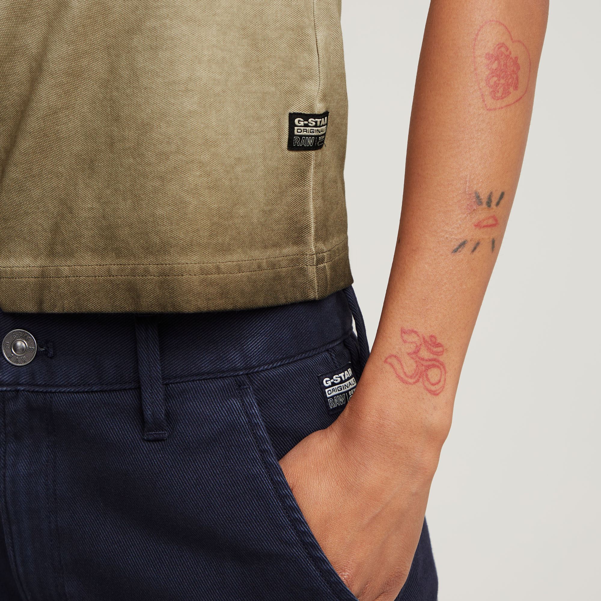 G-Star RAW Deck 2.0 High Loose Chino Donkerblauw Dames