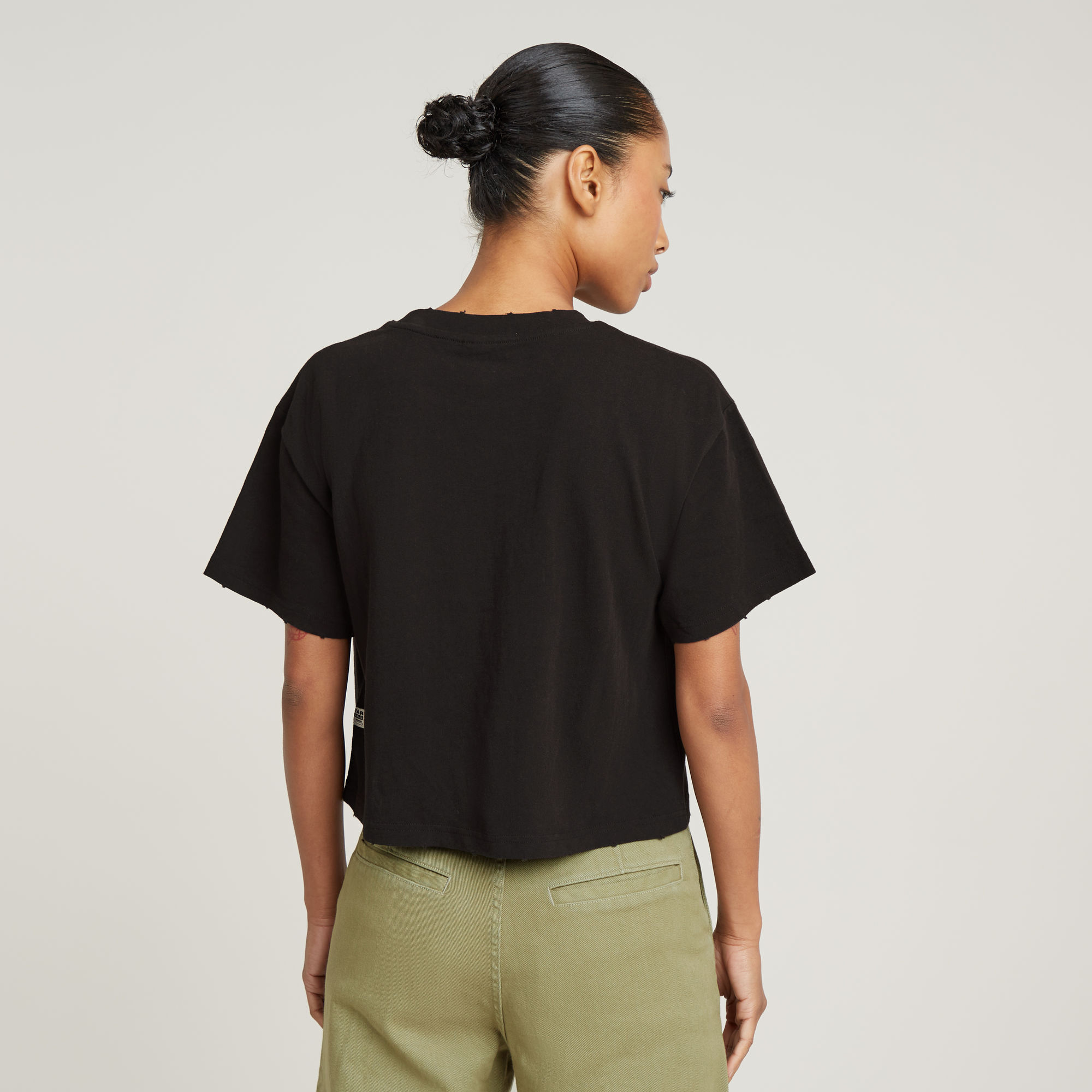 G-Star RAW Logo Relaxed Korte Top Zwart Dames