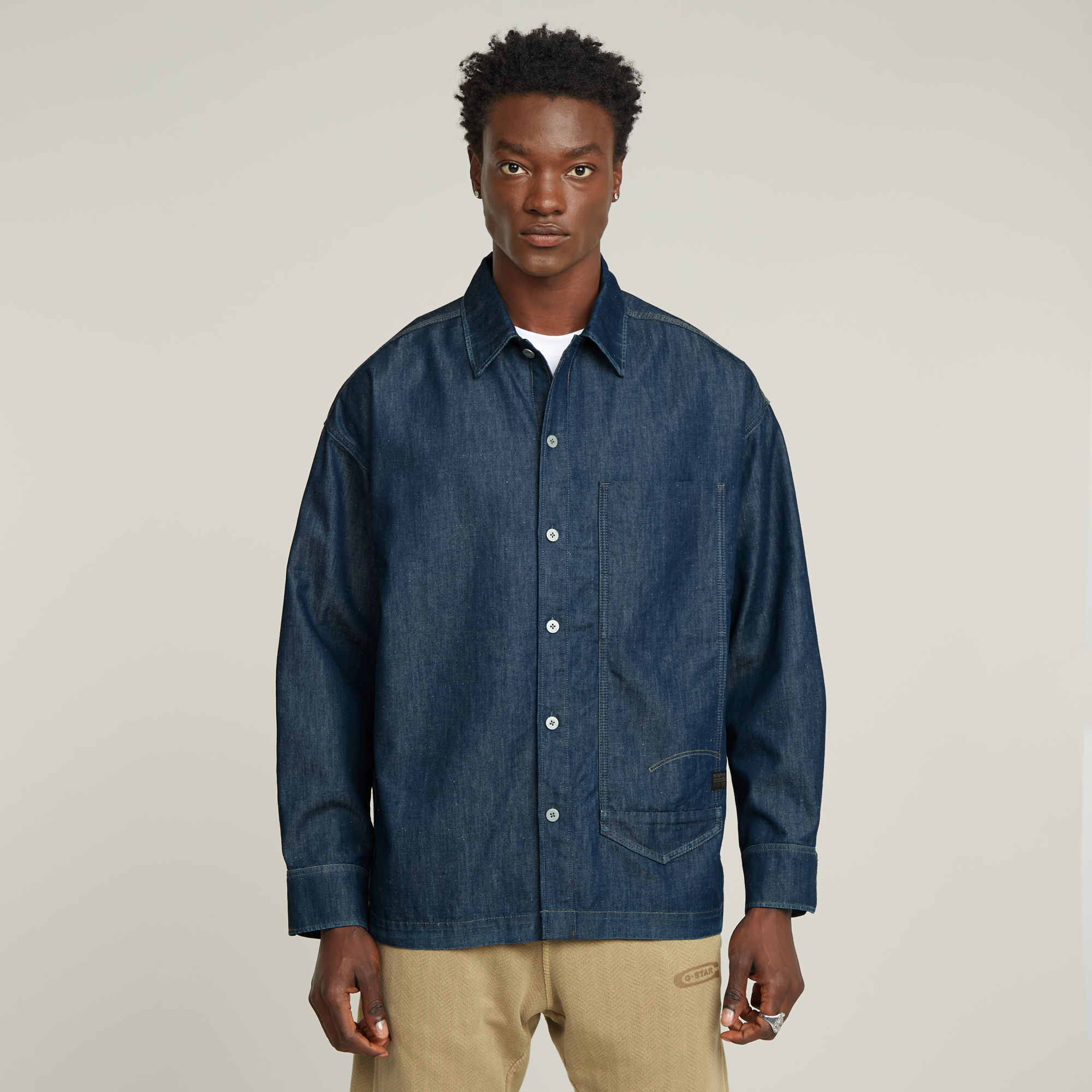 G-Star RAW Long Pocket Boxy Fit Shirt - Donkerblauw - Heren