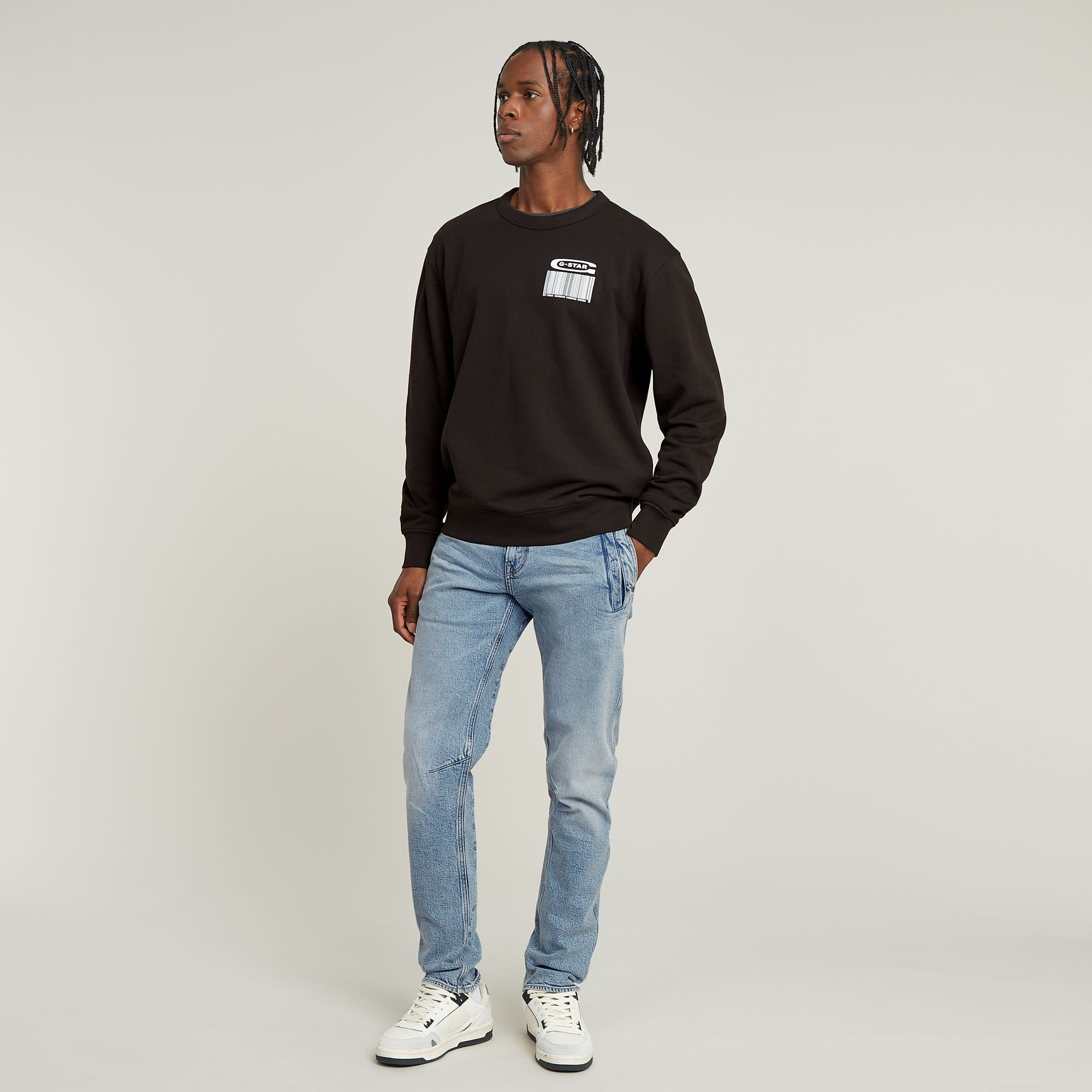G-Star RAW Substance Back Graphic Relaxed Sweater Zwart Heren