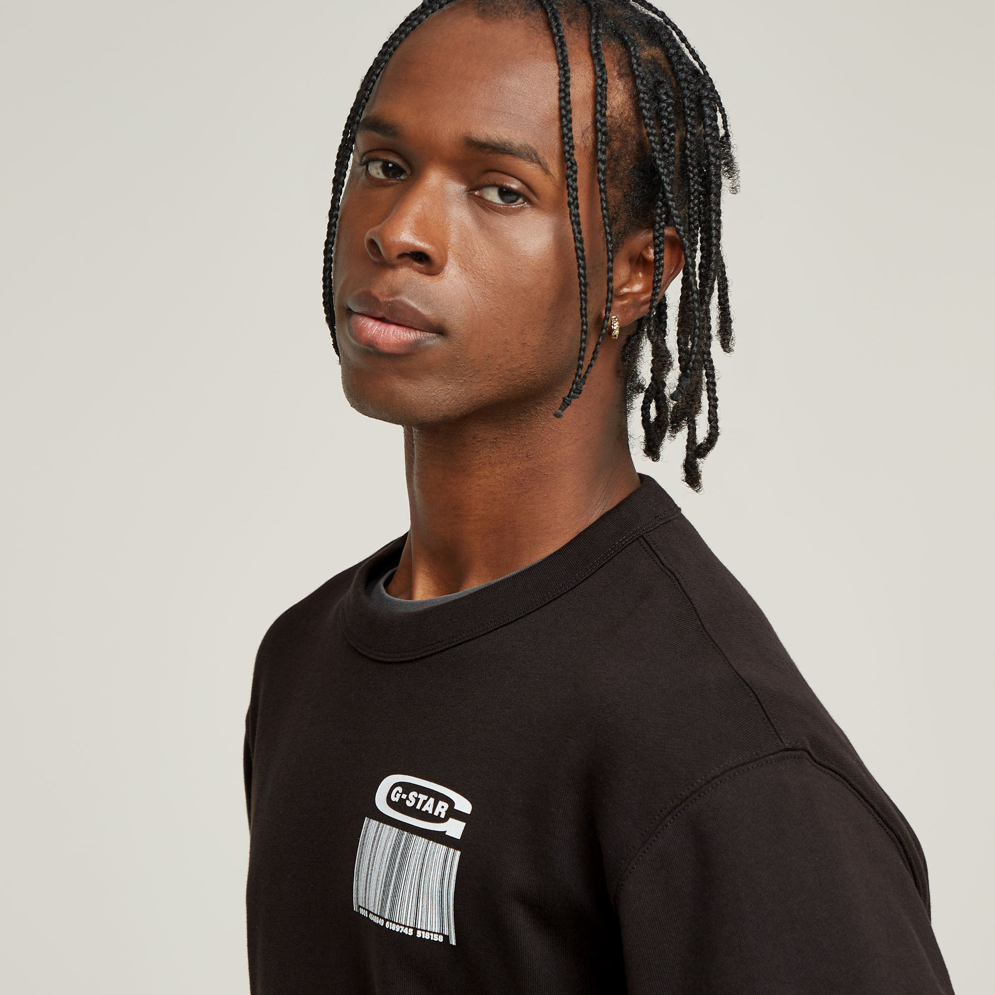 G-Star RAW Substance Back Graphic Relaxed Sweater Zwart Heren