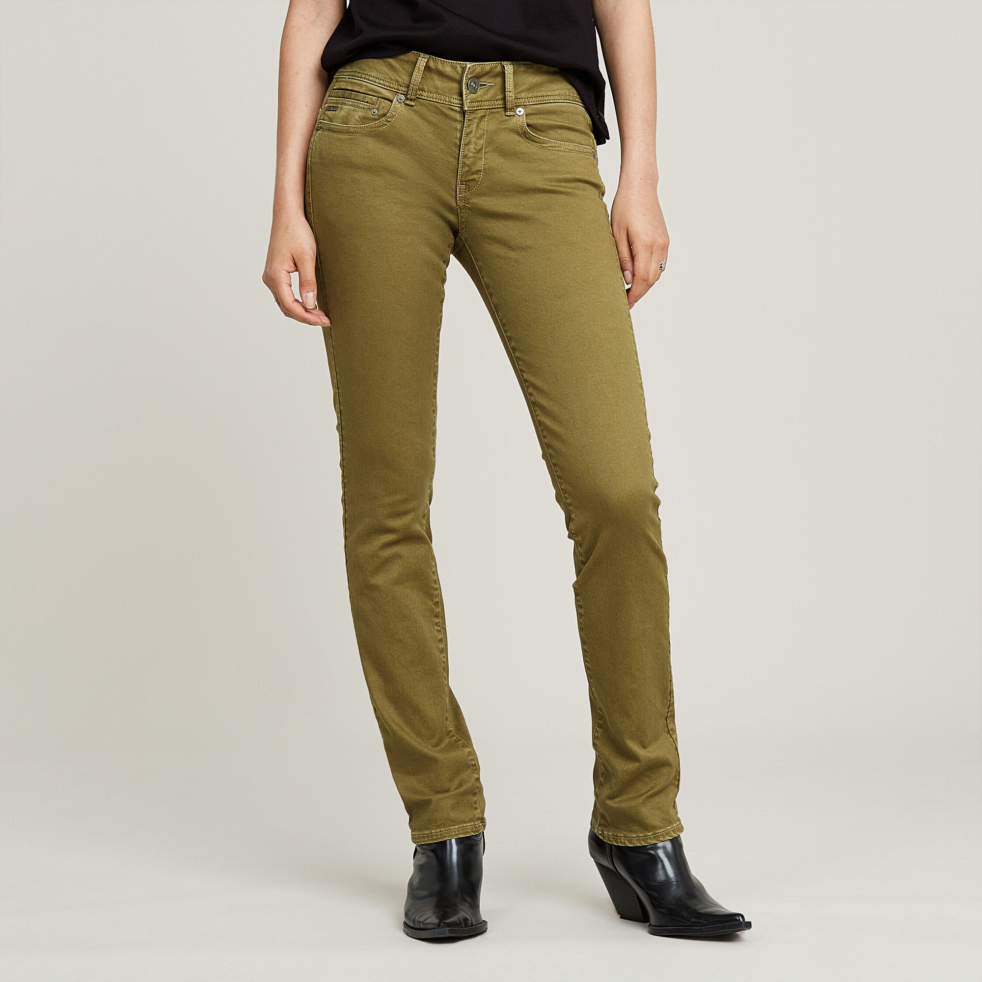 

Midge Slim Straight Chino - Green - Women