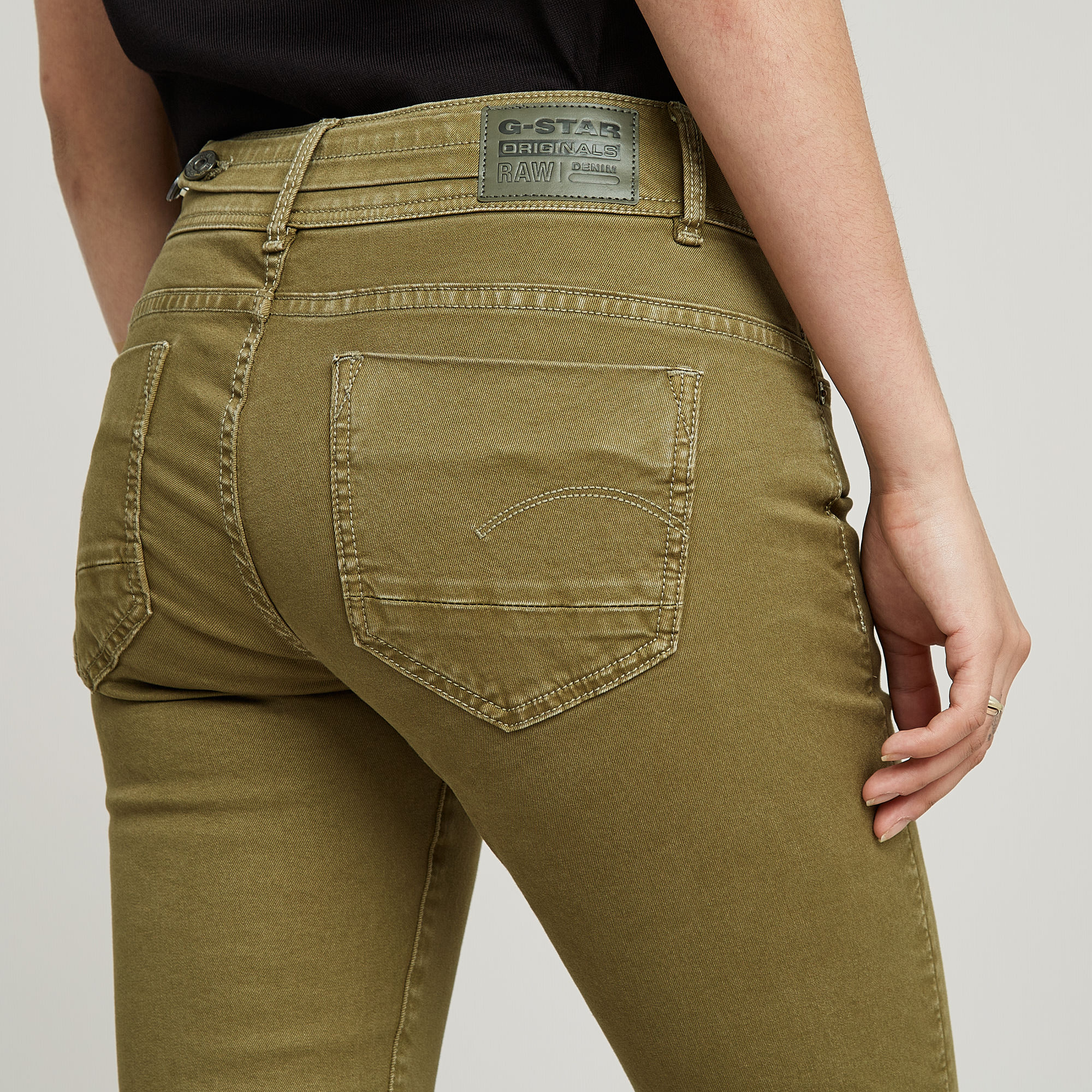 G-Star RAW Midge Slim Straight Chino Groen Dames
