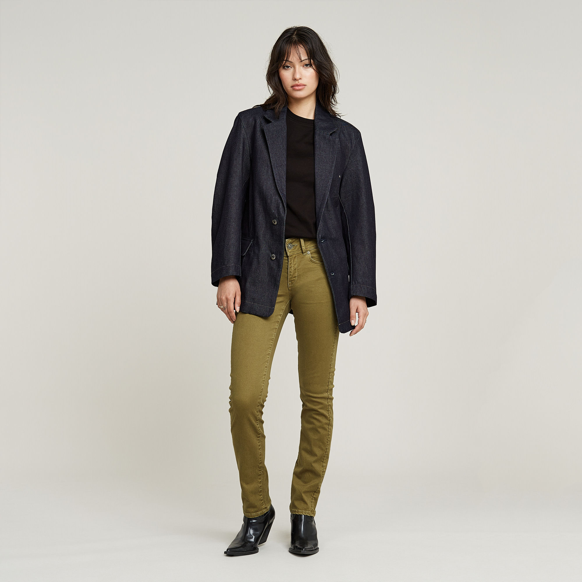 G-Star RAW Midge Slim Straight Chino Groen Dames