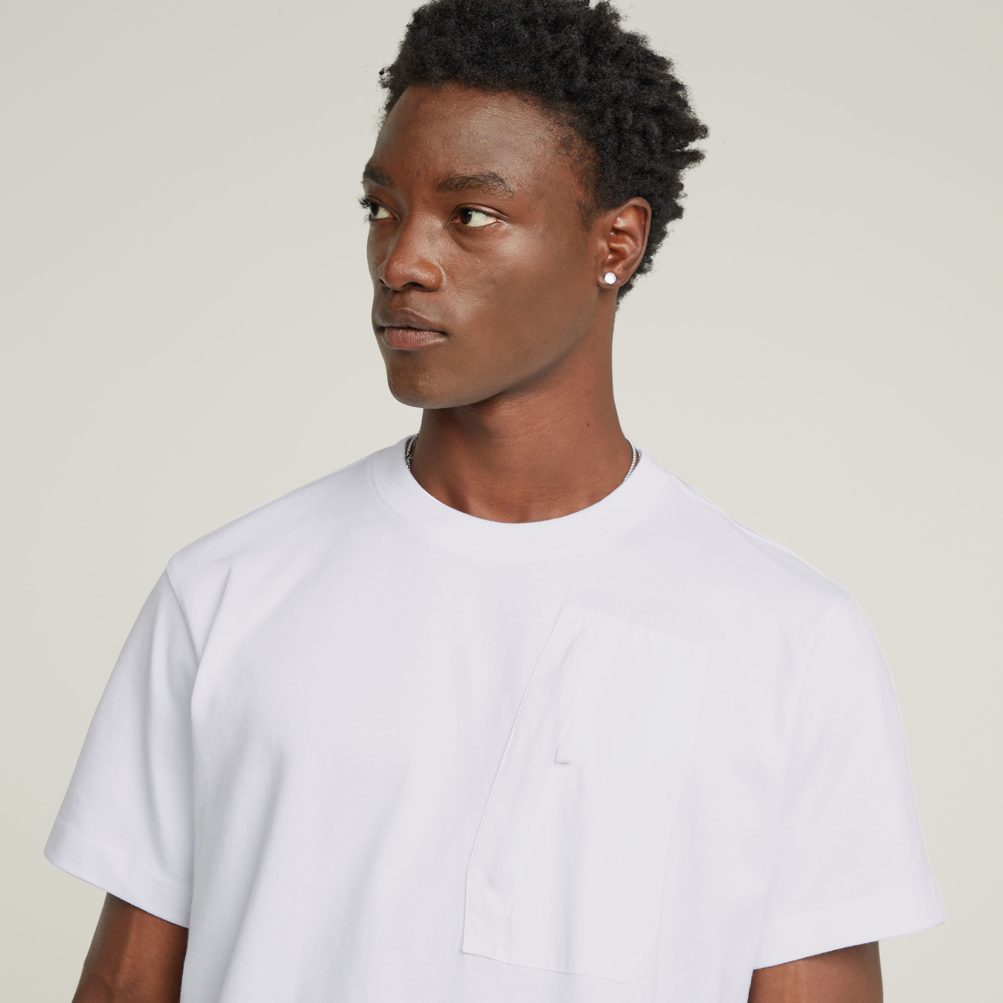G-Star RAW Outdoor Woven Pocket Loose T-Shirt Wit Heren