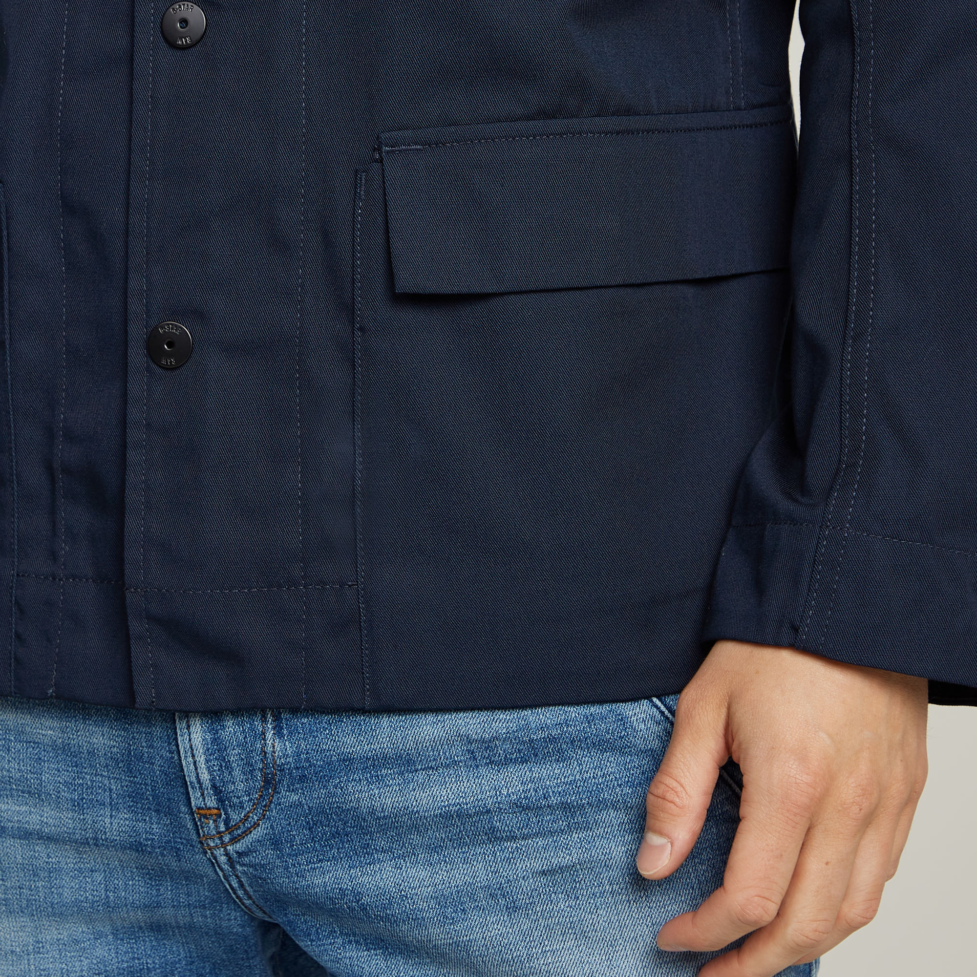 G-Star RAW 4 Pocket Overshirt Donkerblauw Heren