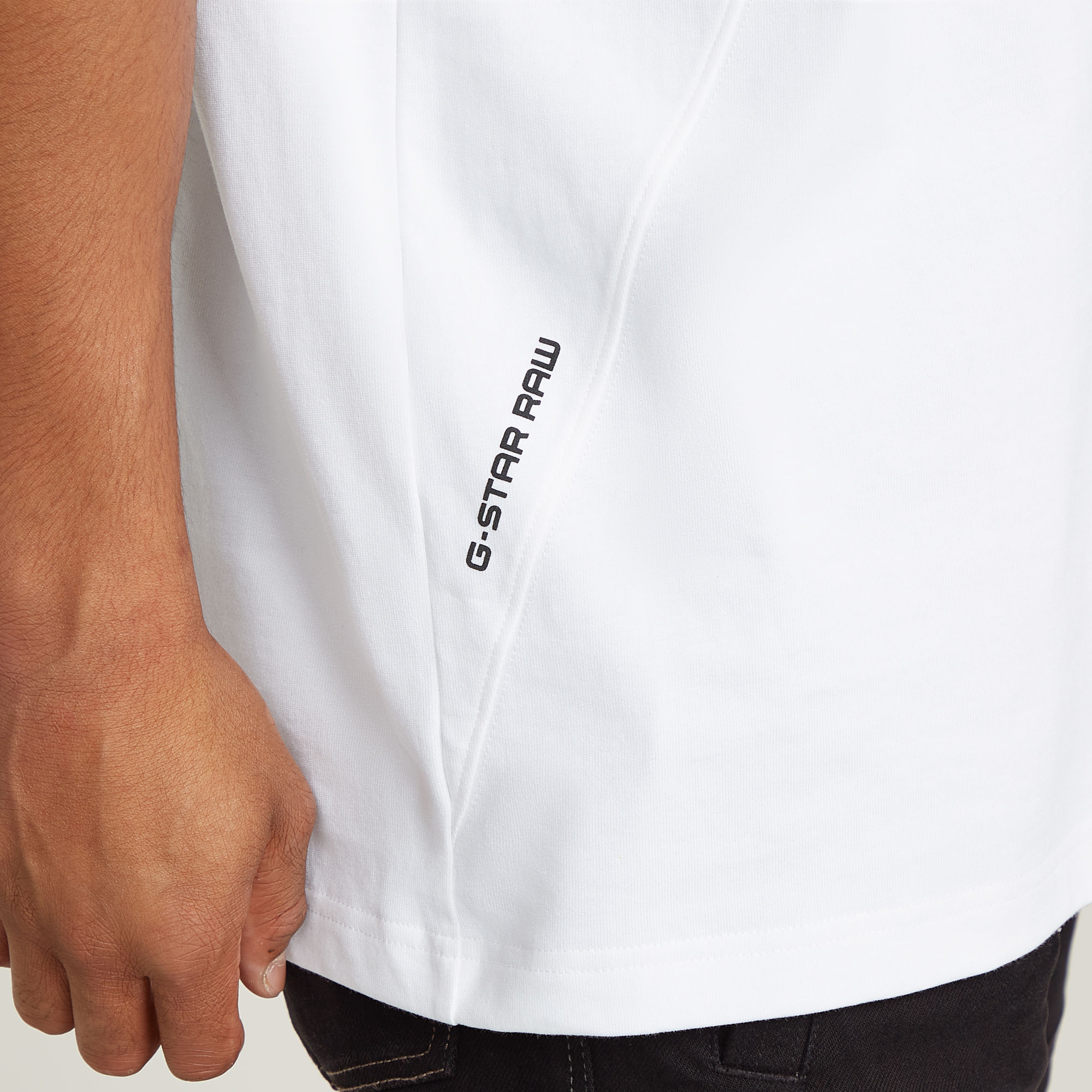 G-Star RAW Seam Detail Loose T-Shirt Wit Heren