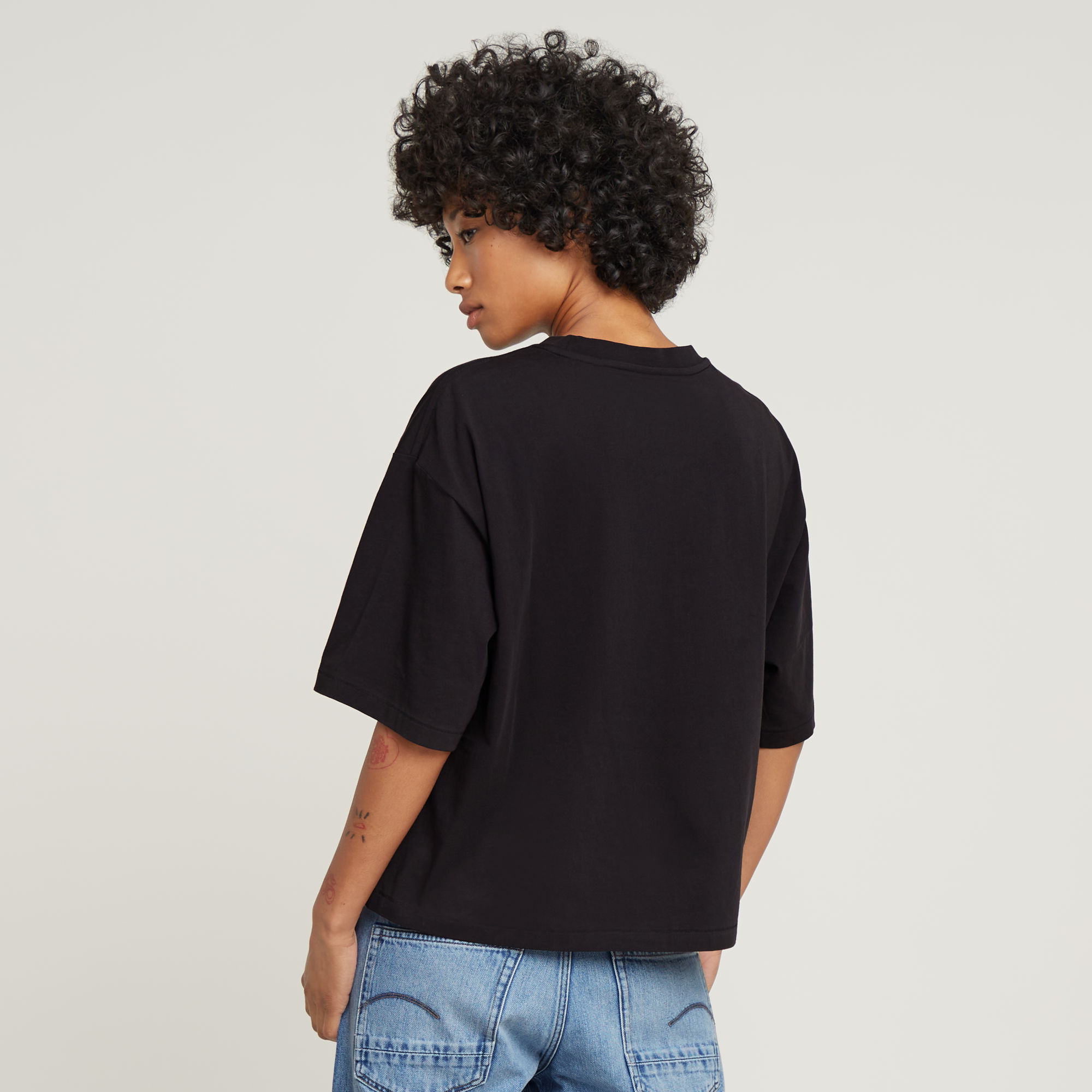 G-Star RAW Horizontal Seam Loose Top Zwart Dames