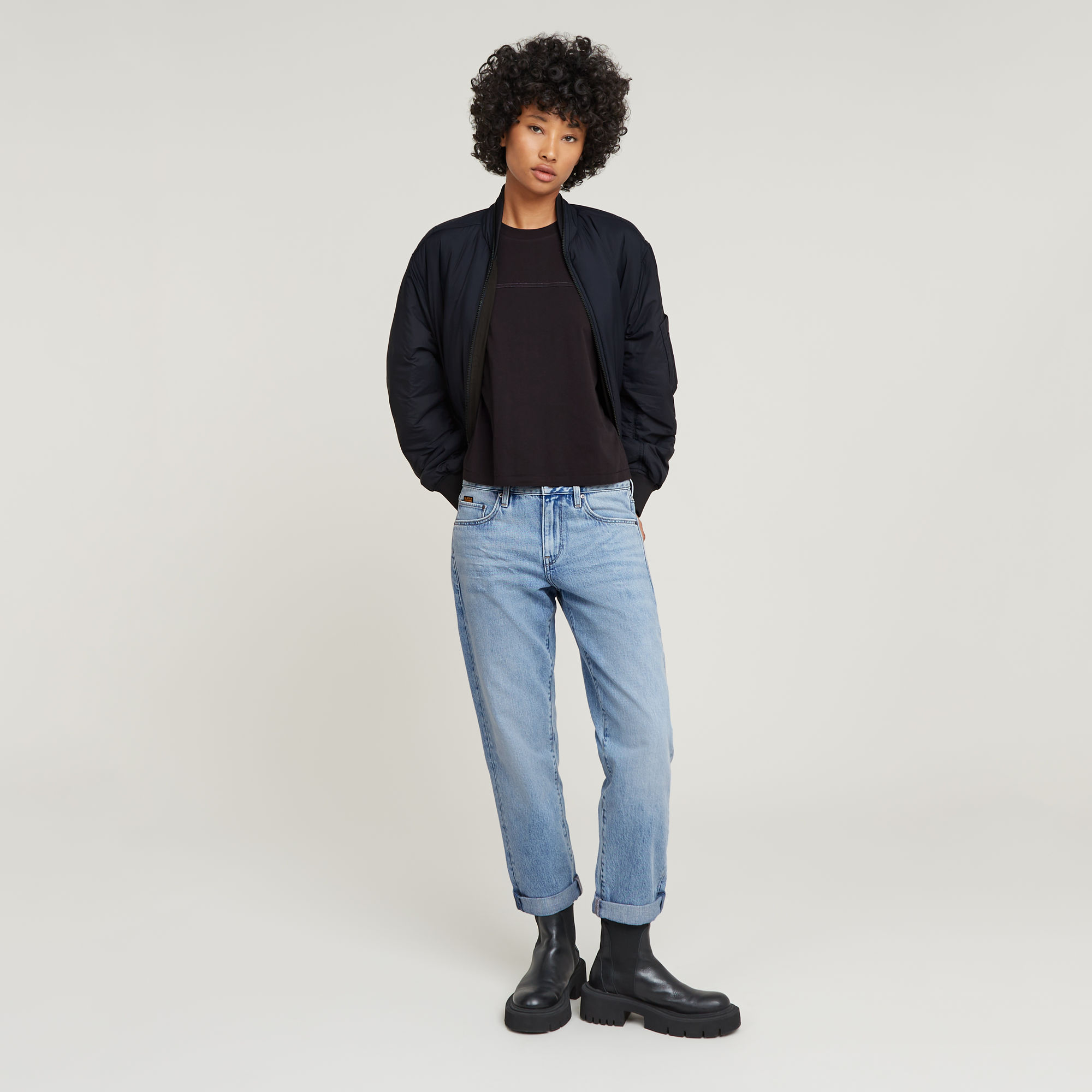 G-Star RAW Horizontal Seam Loose Top Zwart Dames