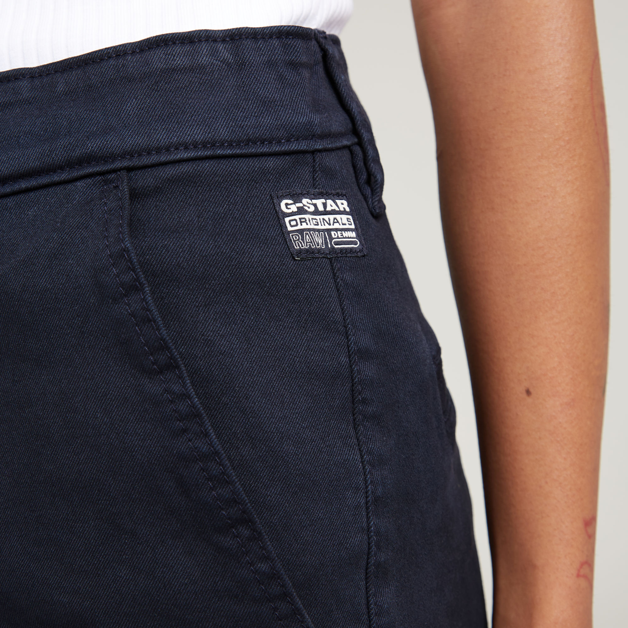 G-Star RAW Viktoria High Straight Chino Donkerblauw Dames