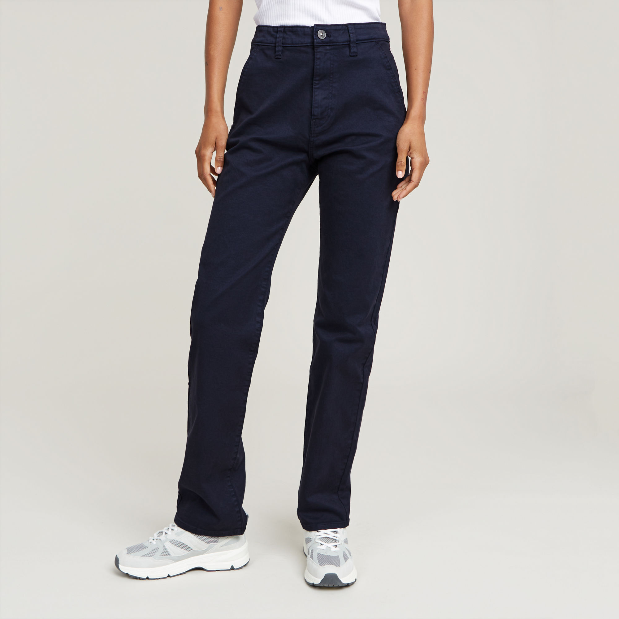 G-Star RAW Viktoria High Straight Chino - Donkerblauw - Dames