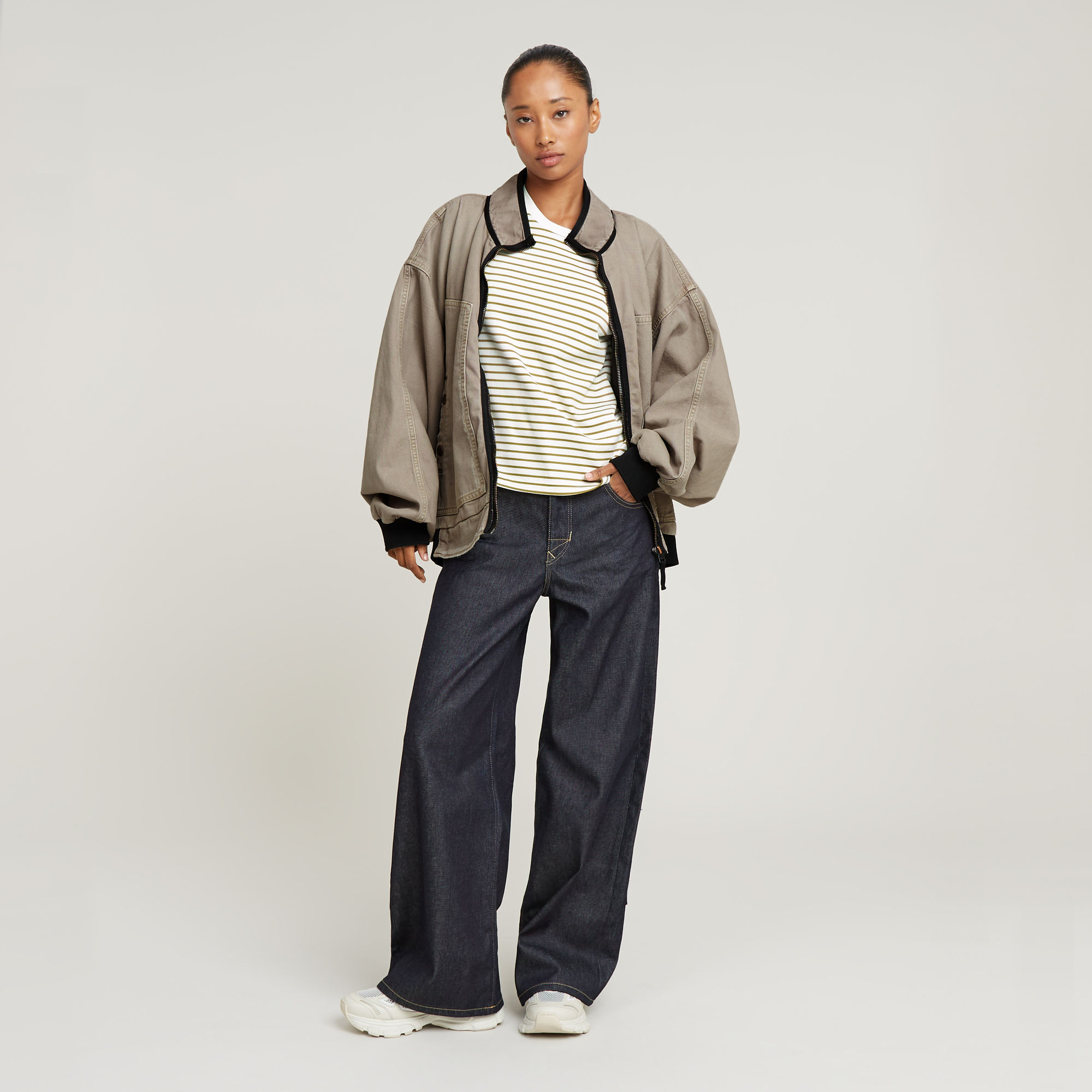 G-Star RAW Skater Long Pocket High Loose Jeans Donkerblauw Dames