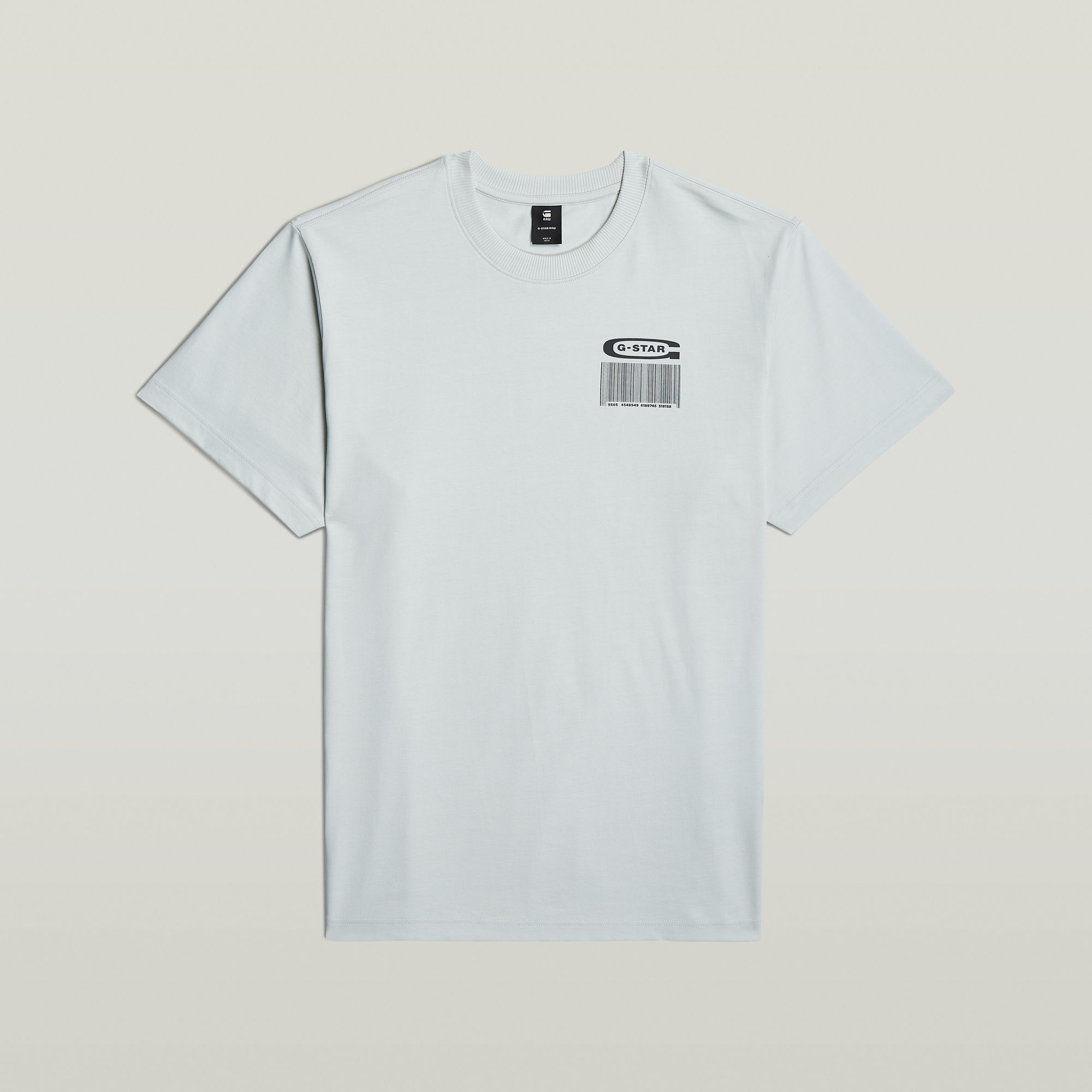 G-Star RAW Barcode Back Graphic Loose T-Shirt Grijs Heren