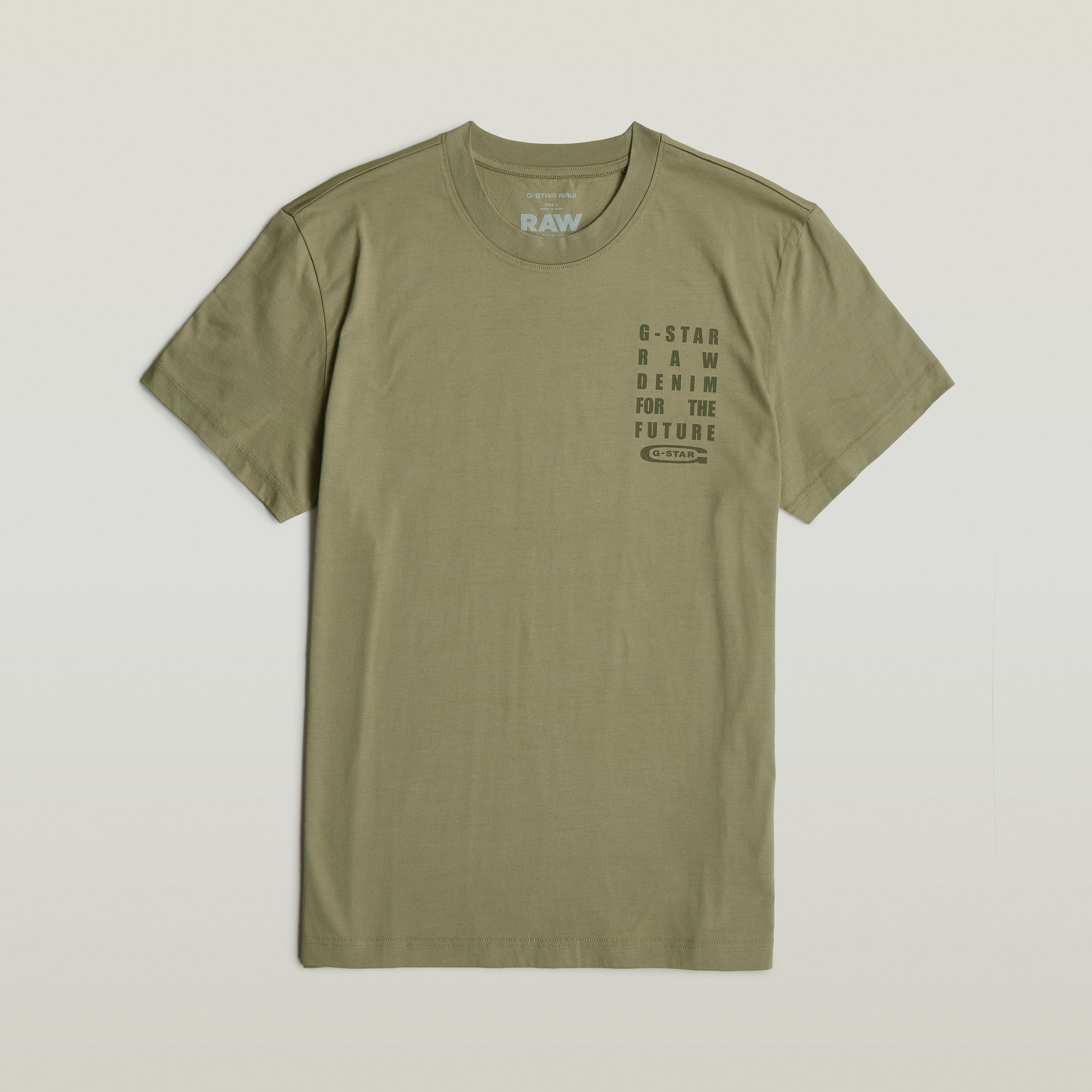 G-Star RAW Text Chest T-Shirt Groen Heren