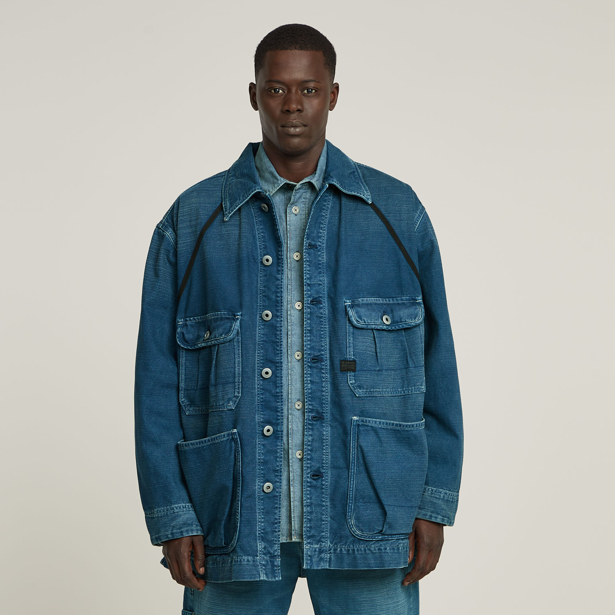 

Oversized Chore Jacket - Medium blue - Men