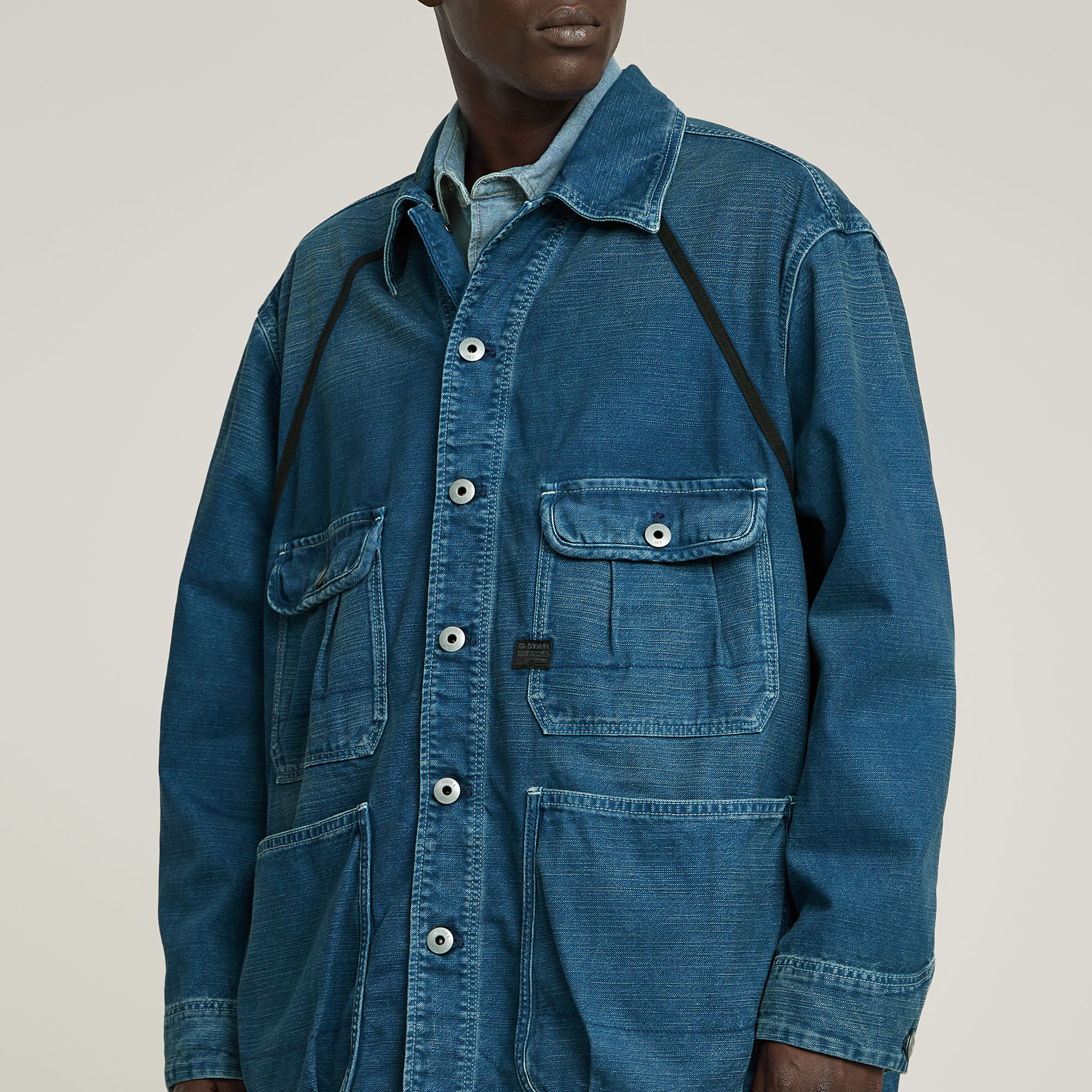 G-Star RAW Oversized Chore Jack Midden blauw Heren