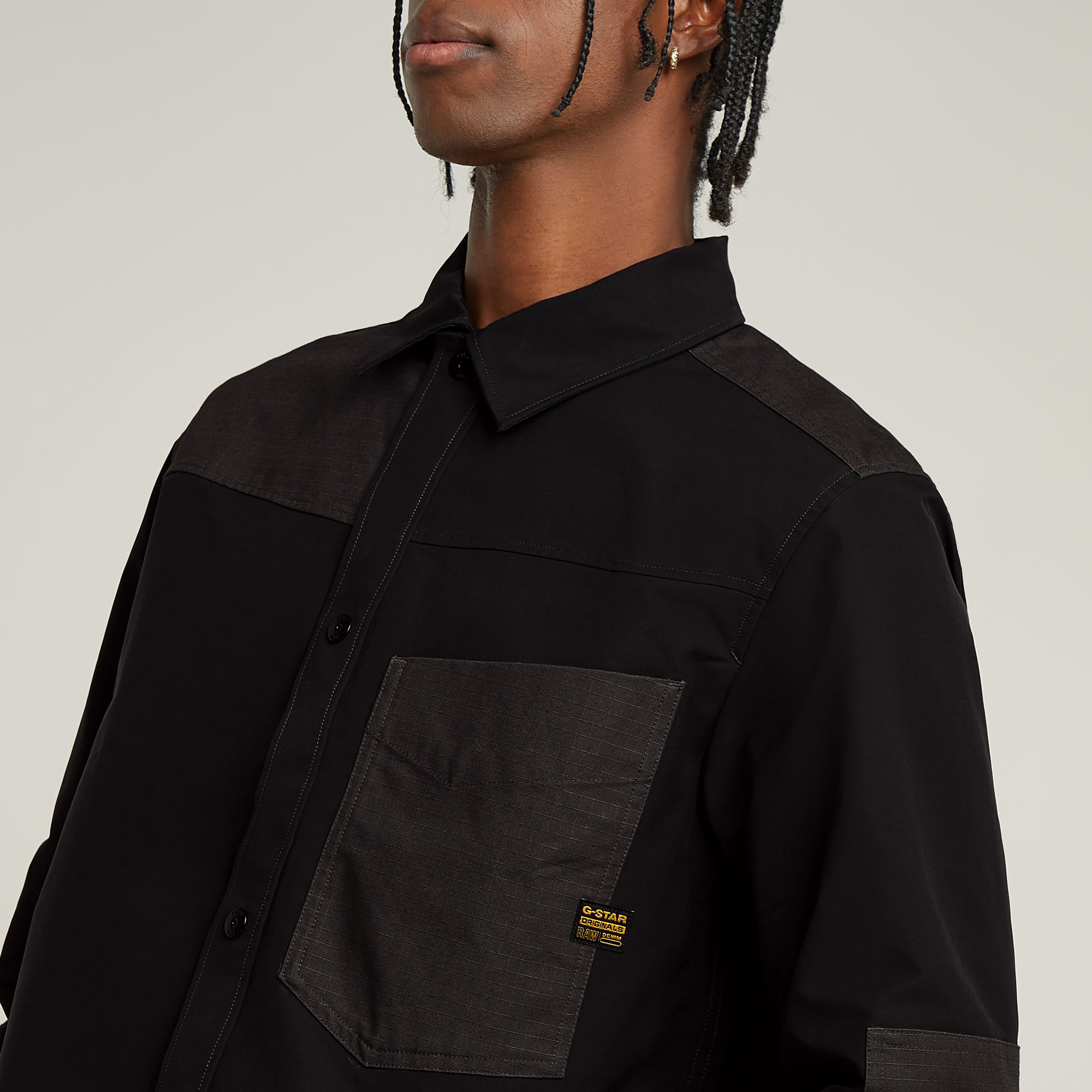 G-Star RAW One Pocket Relaxed PM Shirt Zwart Heren