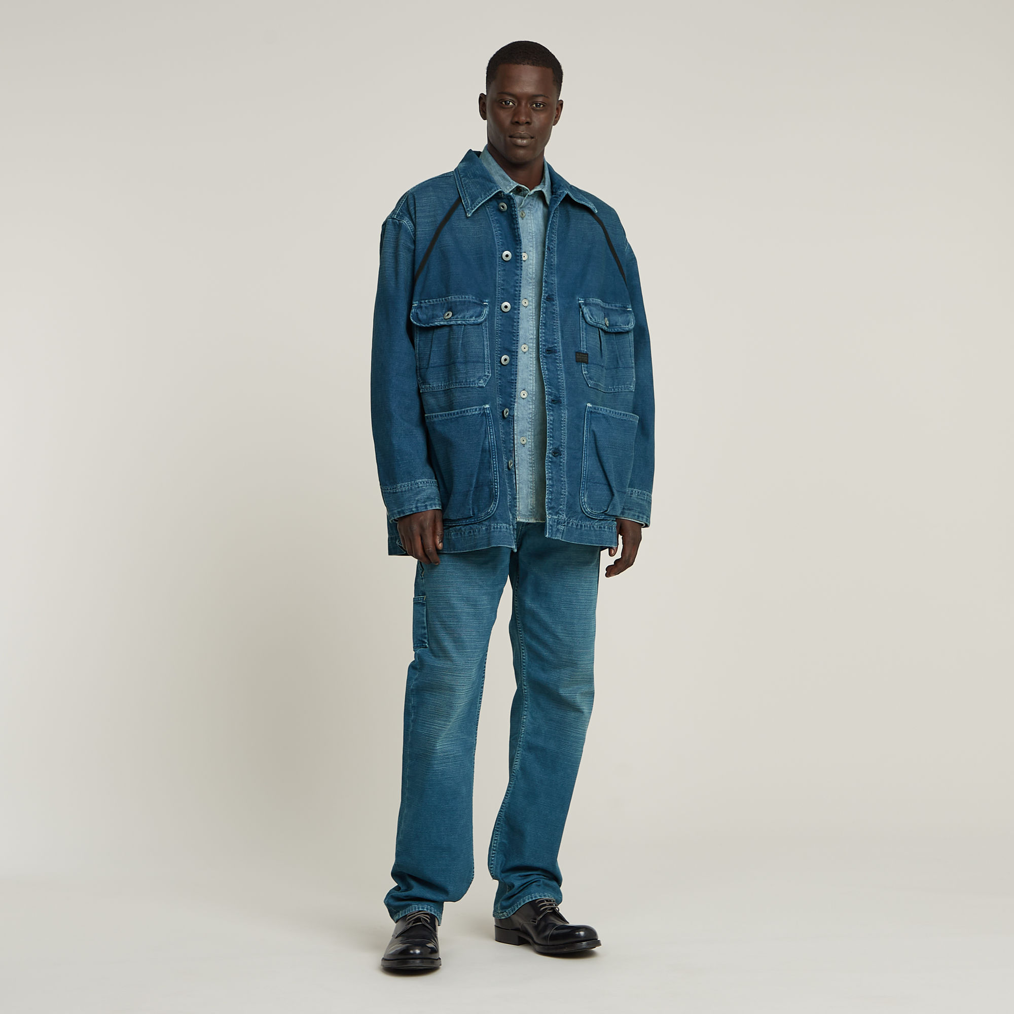 G-Star RAW Oversized Chore Jack Midden blauw Heren