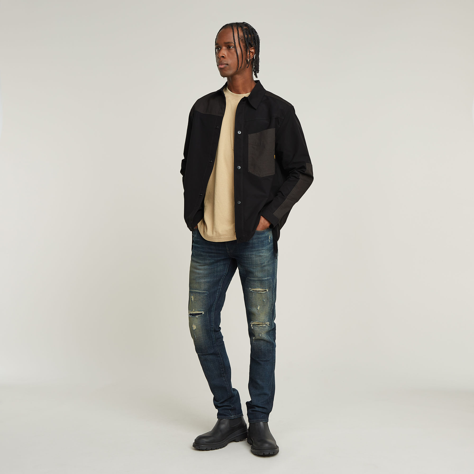 G-Star RAW One Pocket Relaxed PM Shirt Zwart Heren