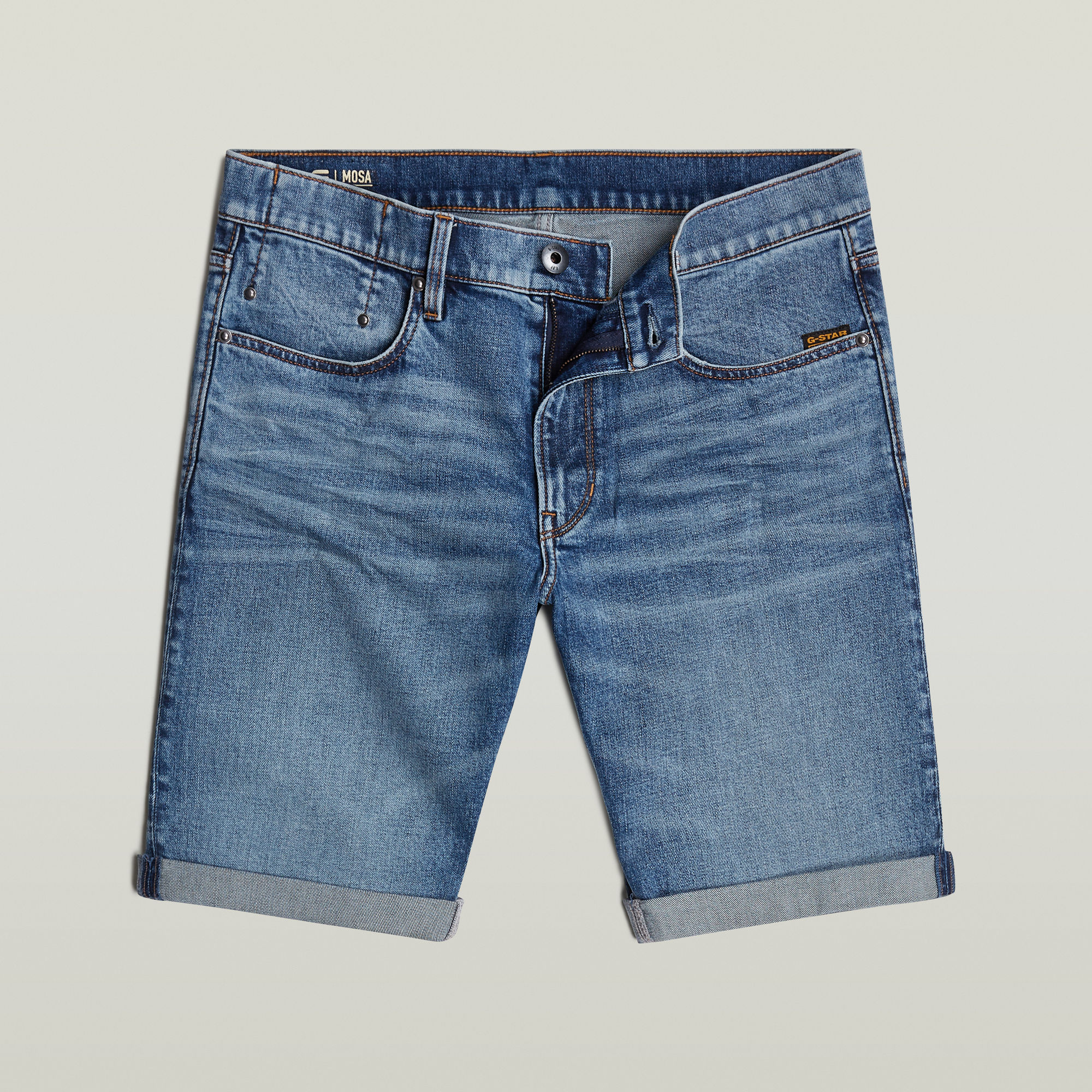 G-Star RAW Mosa Denim Short Midden blauw Heren