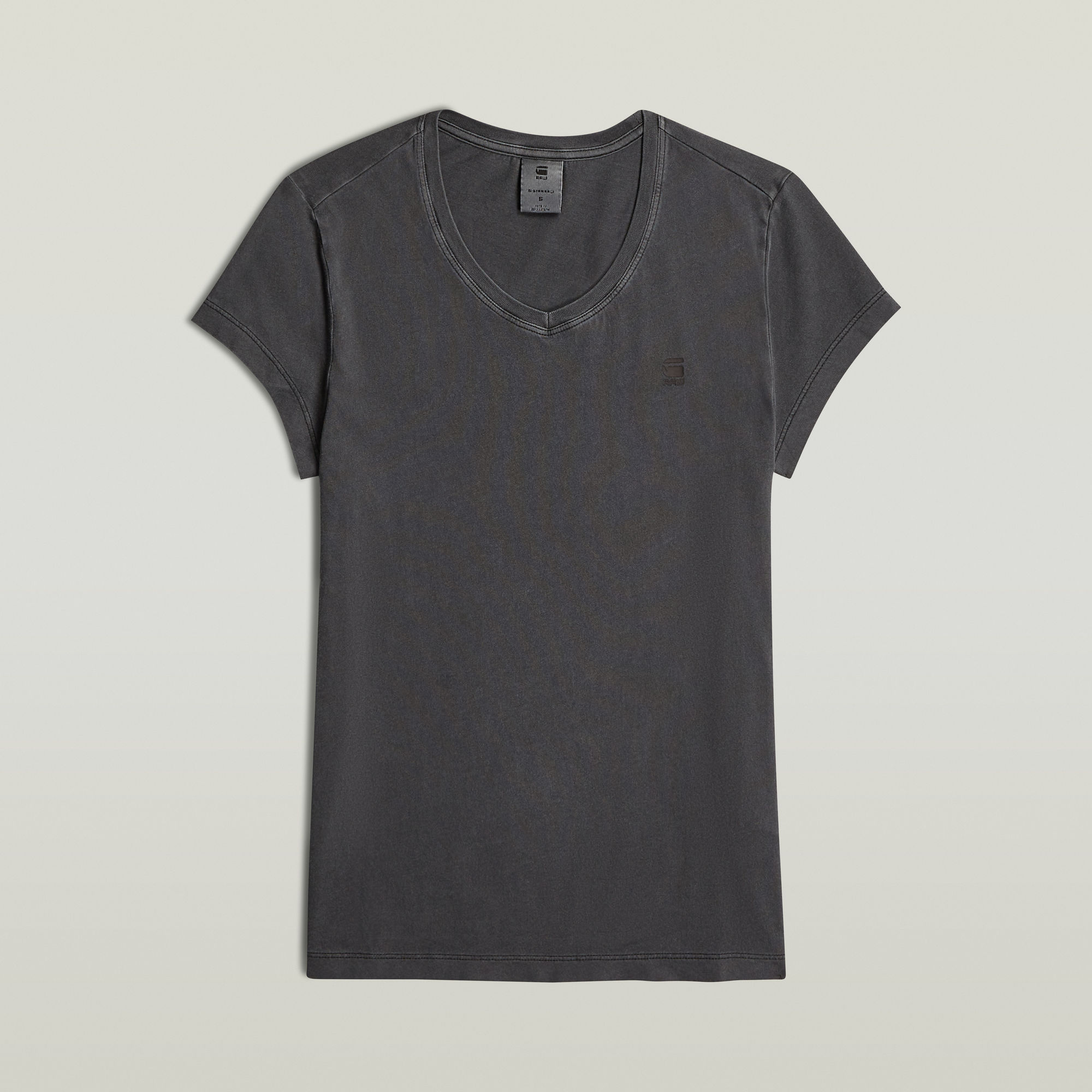 G-Star RAW Overdyed Eyben Slim V-Hals Top 2.0 Zwart Dames