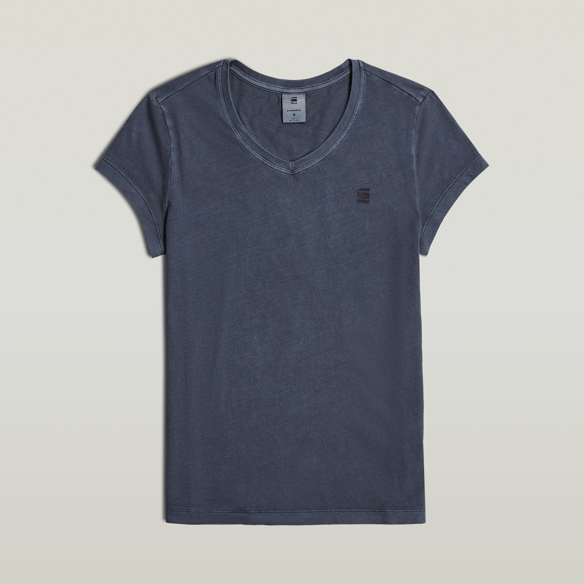 G-Star RAW Overdyed Eyben Slim V-Hals Top 2.0 Donkerblauw Dames