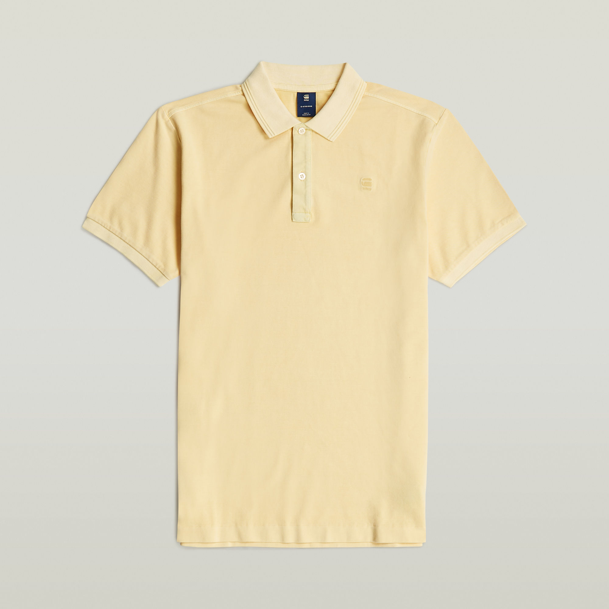 G-Star RAW Dunda Overdyed Slim Polo Geel Heren