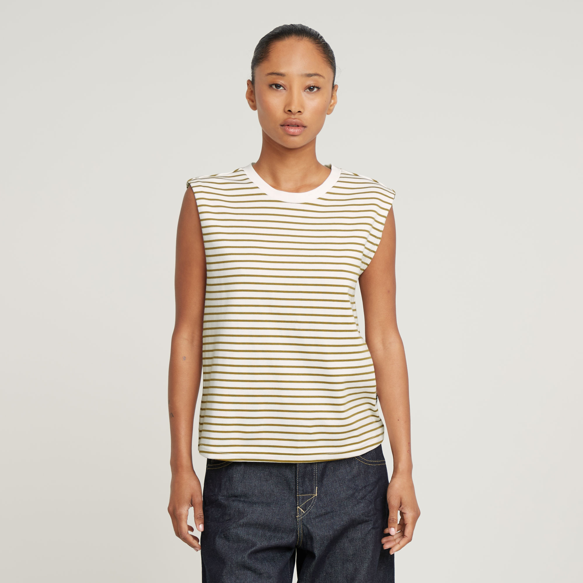 Stripe Boxy Top - Mehrfarbig - Damen