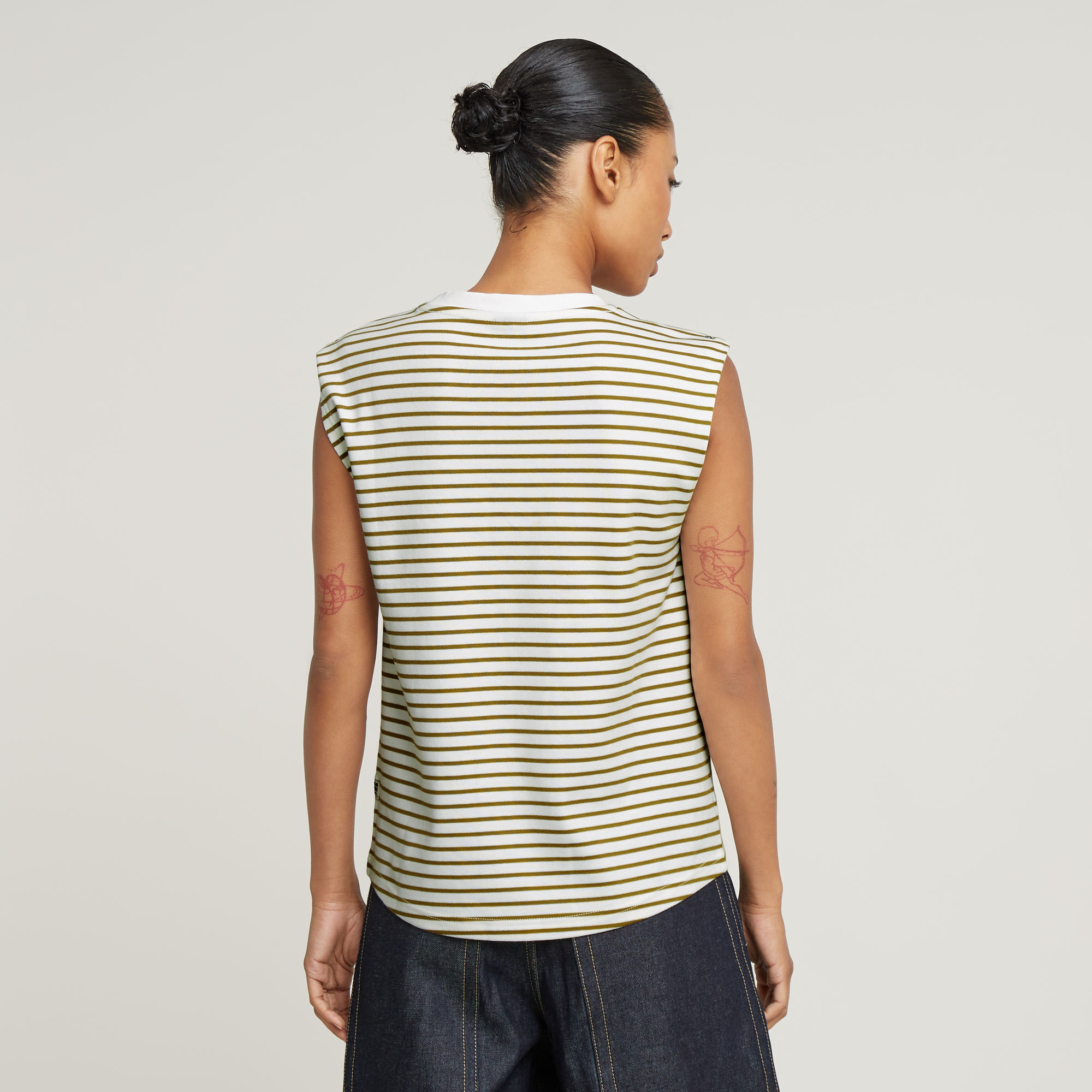 G-Star RAW Stripe Boxy Top Meerkleurig Dames