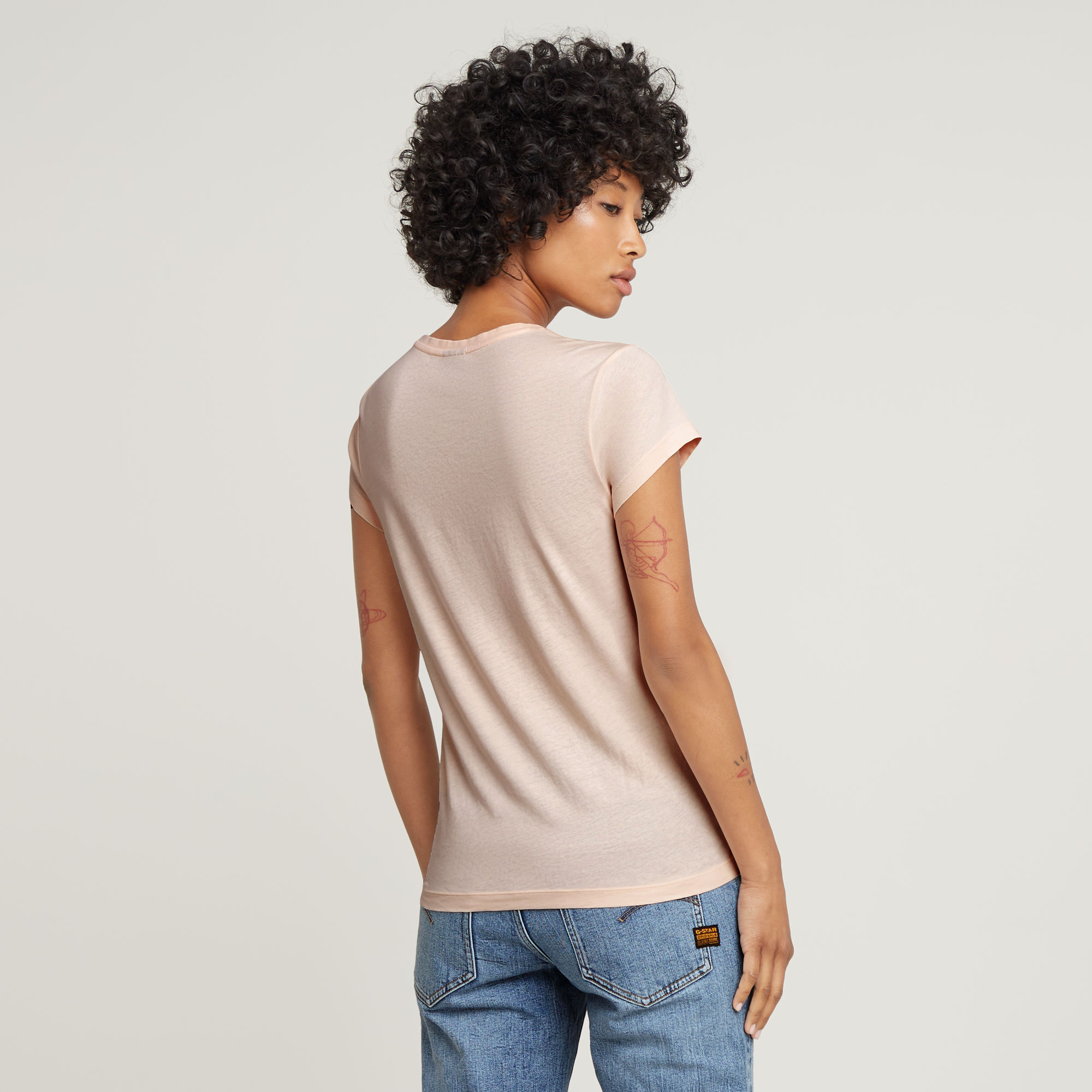 G-Star RAW Eyben Slim V-Hals Top 2.0 Roze Dames
