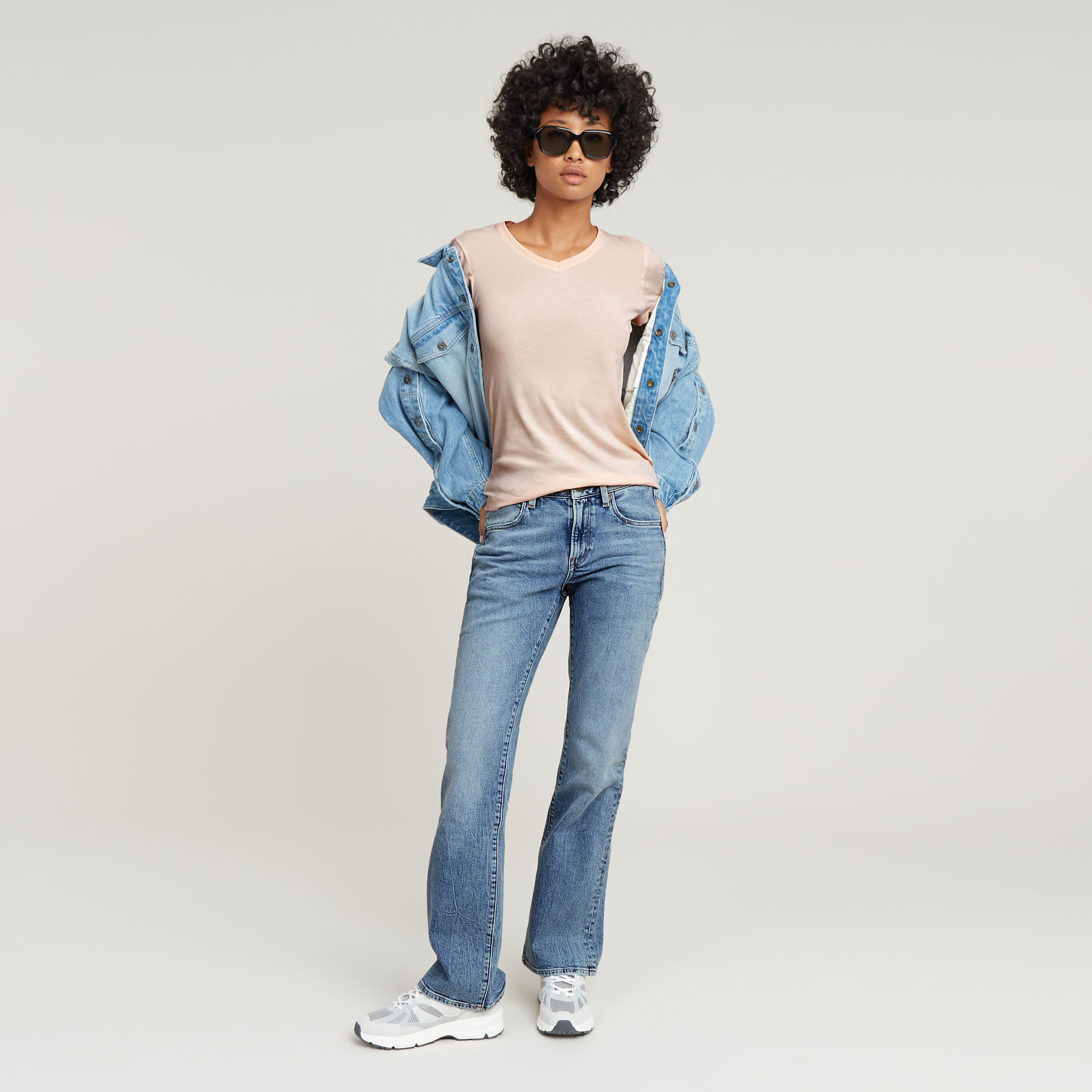 G-Star RAW Eyben Slim V-Hals Top 2.0 Roze Dames