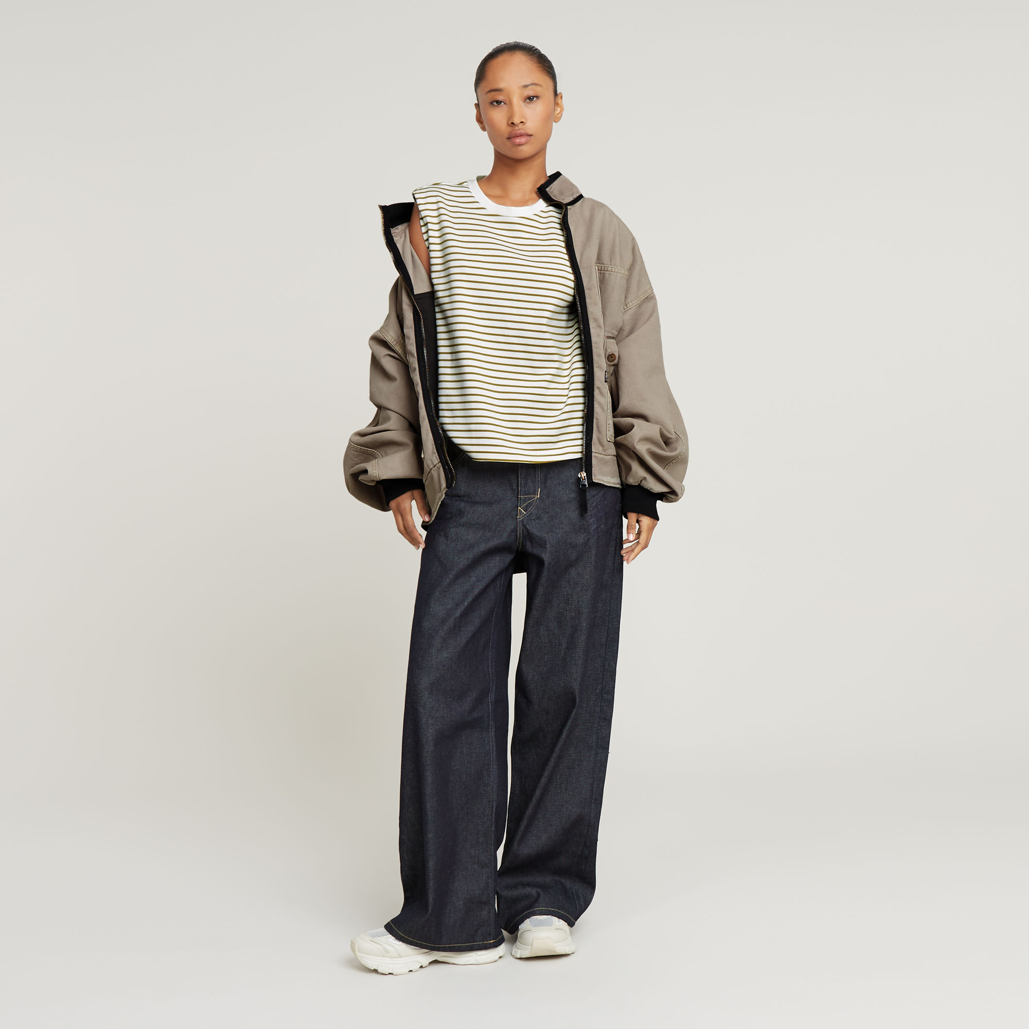 G-Star RAW Stripe Boxy Top Meerkleurig Dames