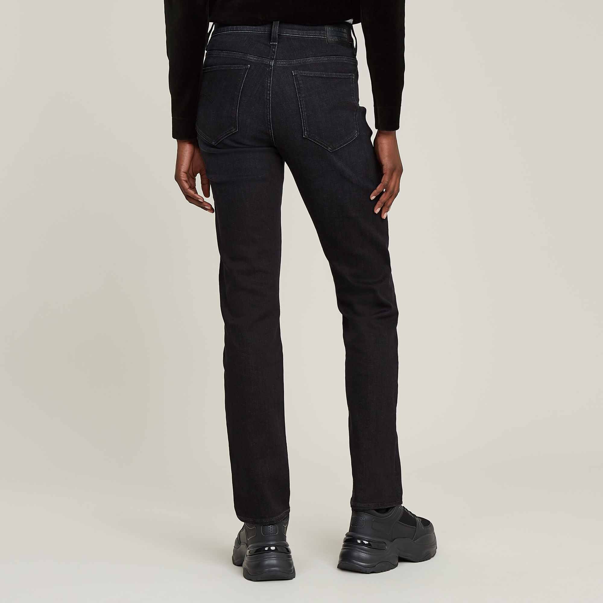 G-Star RAW Strace Straight Jeans Donkerblauw Dames