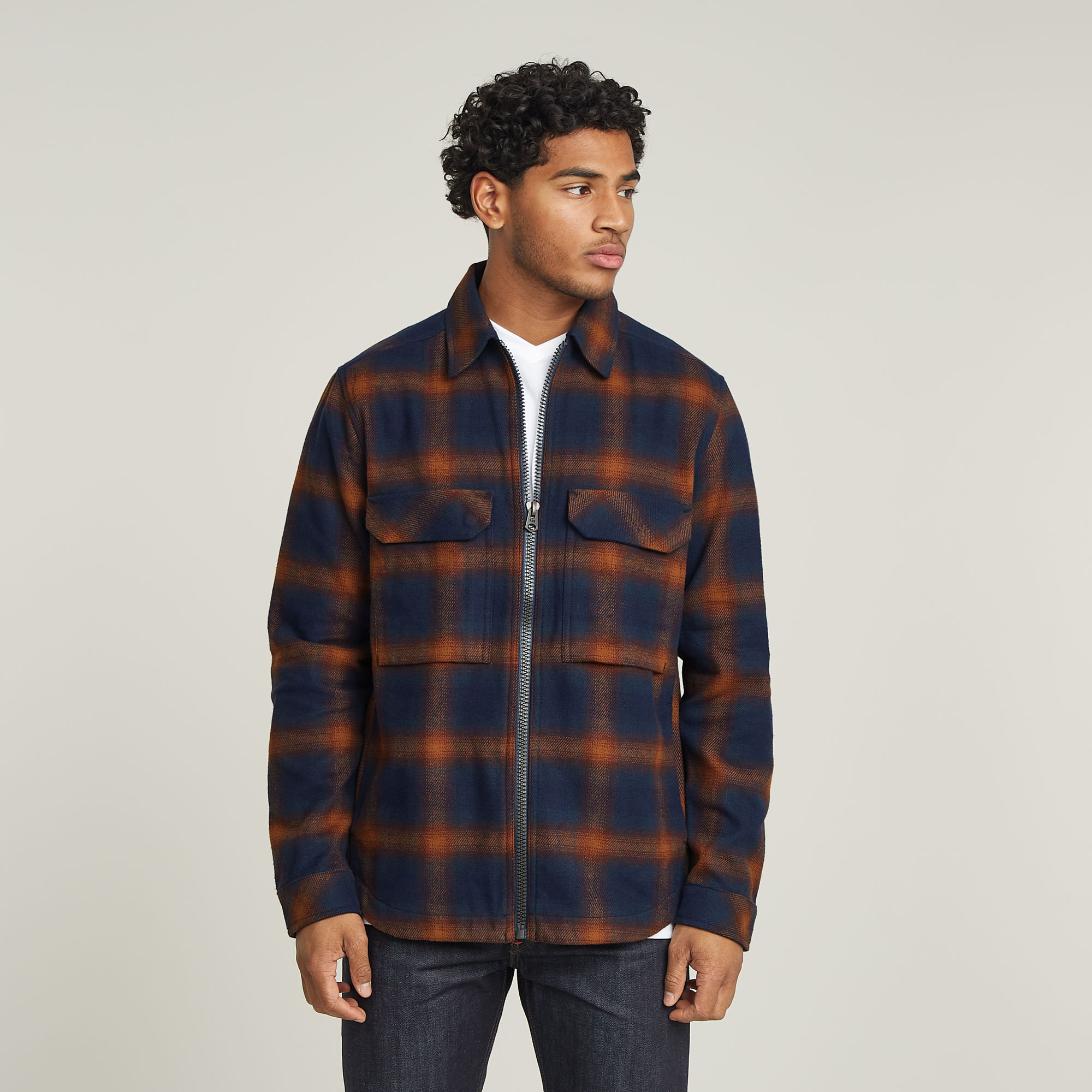 G-Star RAW Zip Regular Overshirt Meerkleurig Heren