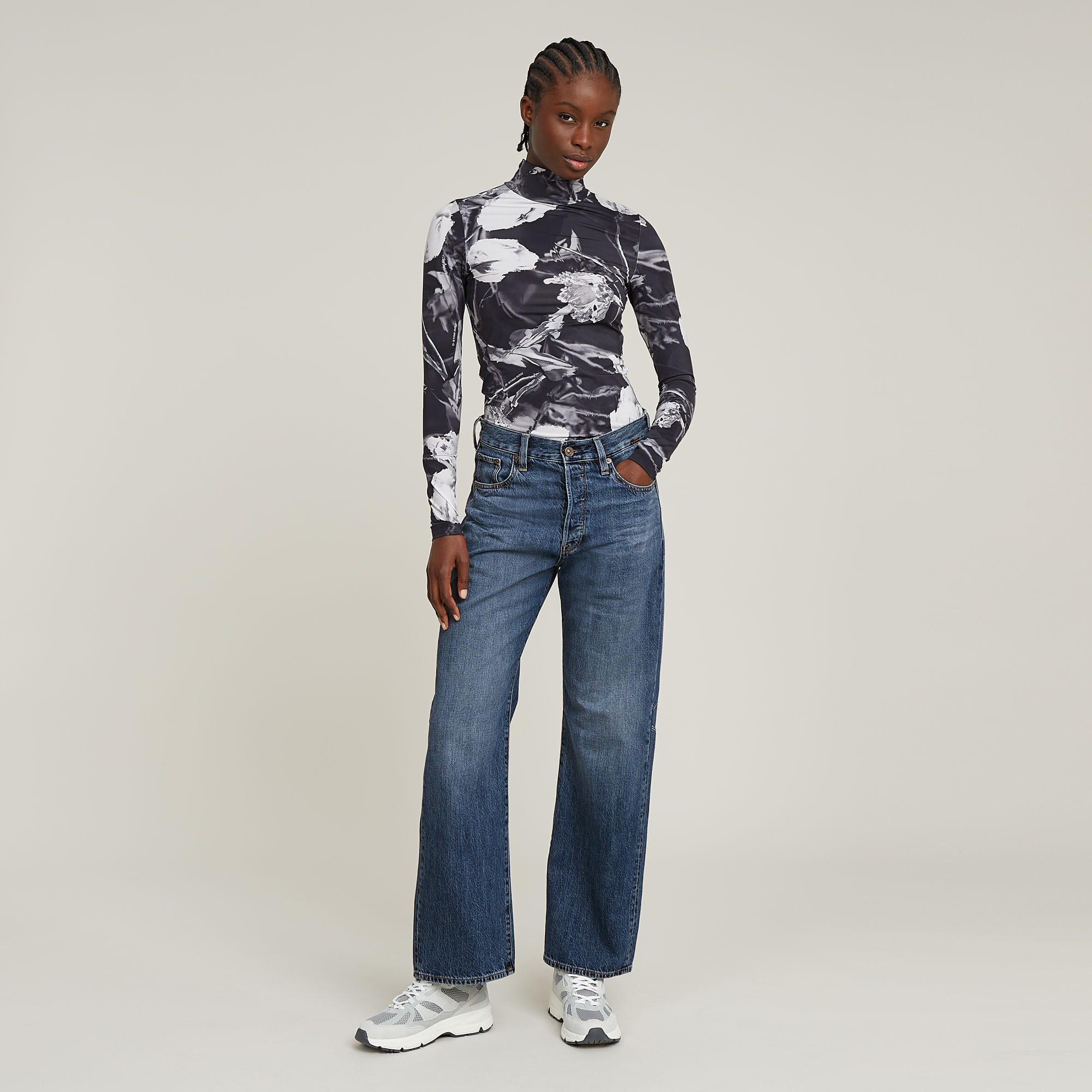 G-Star RAW Bowey 3D Boyfriend Jeans Midden blauw Dames