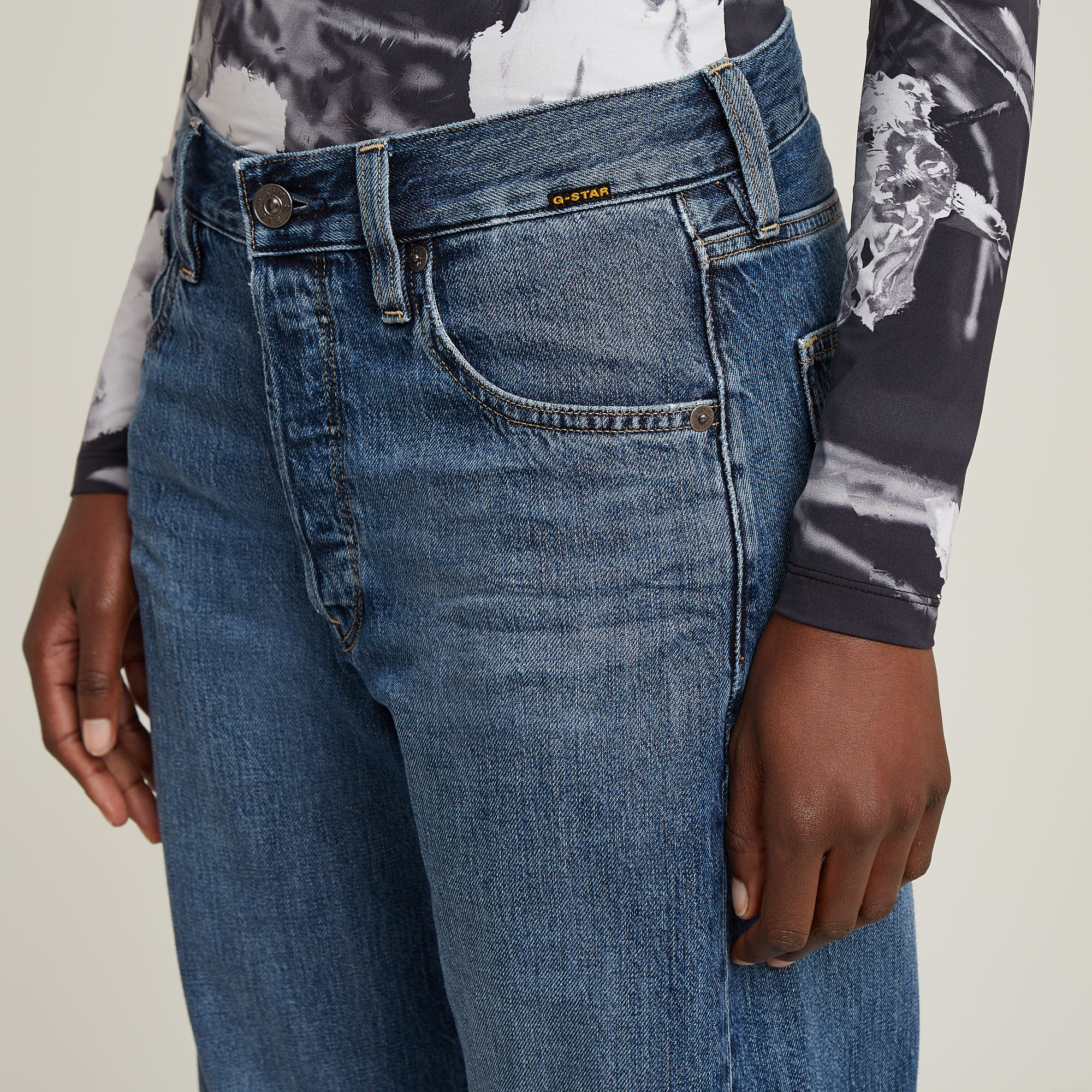 G-Star RAW Bowey 3D Boyfriend Jeans Midden blauw Dames