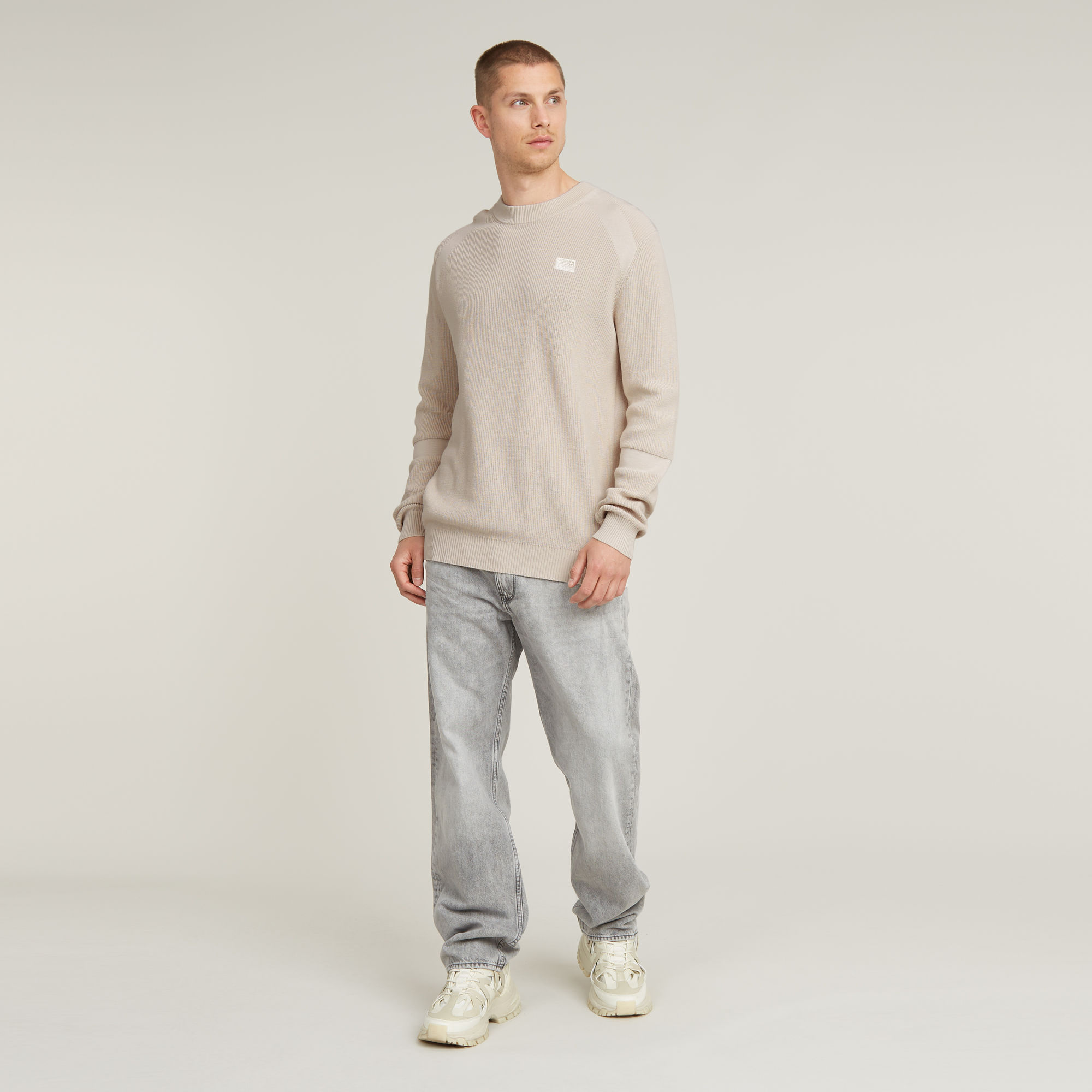 G-Star RAW Detailed Gebreide Trui Wit Heren