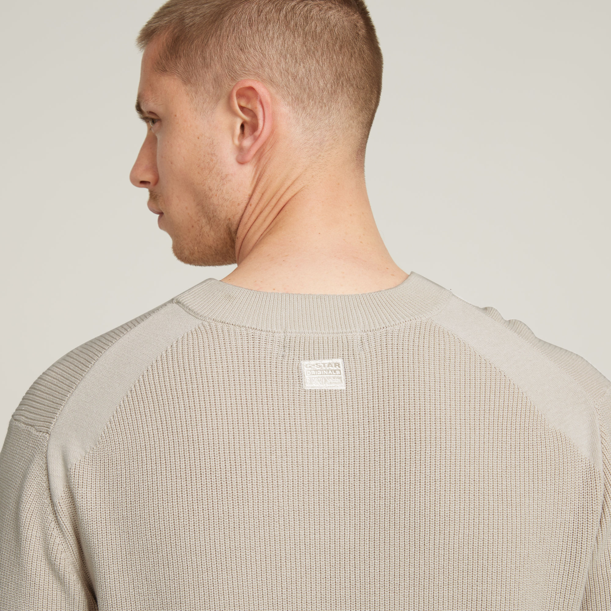 G-Star RAW Detailed Gebreide Trui Wit Heren
