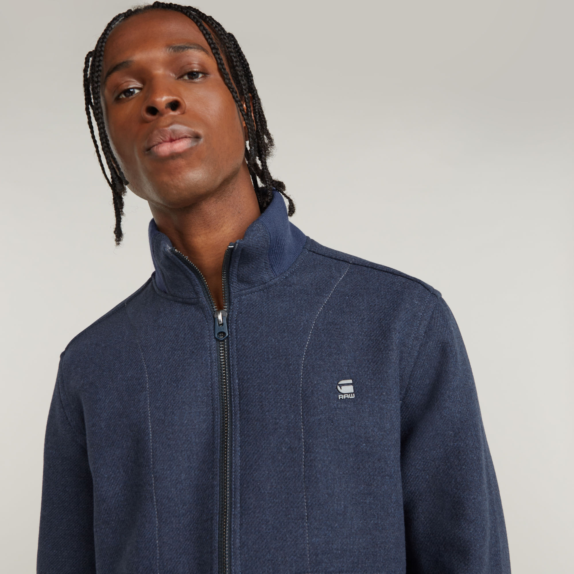 G-Star RAW Wool Utility Jack Midden blauw Heren