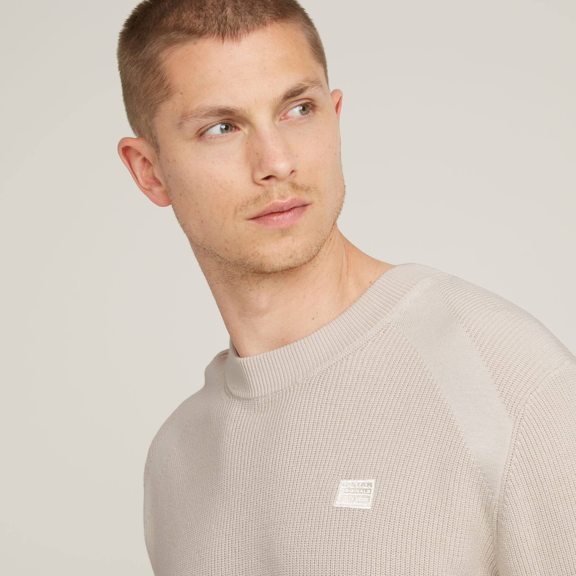 G-Star RAW Detailed Gebreide Trui Wit Heren